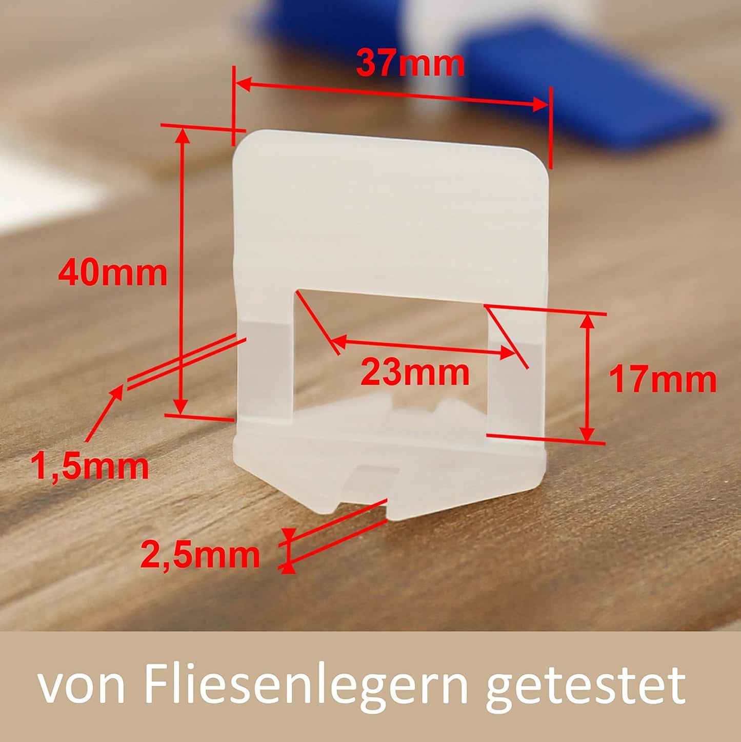 Fliesen-Nivelliersystem Zuglaschen (500 Stück), 1,5mm