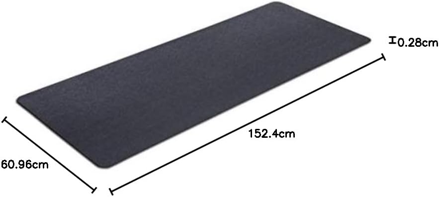 Trainingsgeräte-Bodenschutzmatte (61 x 152,4 cm), 152.4L x 61B x 0.3D cm