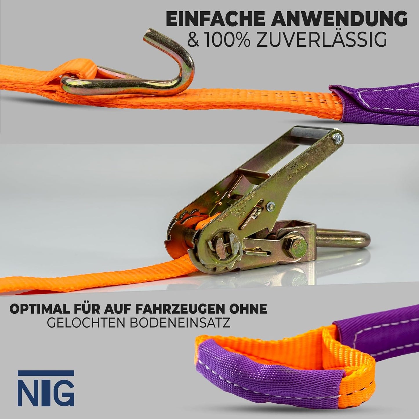 4 Stück Spanngurte für Auto-Transport