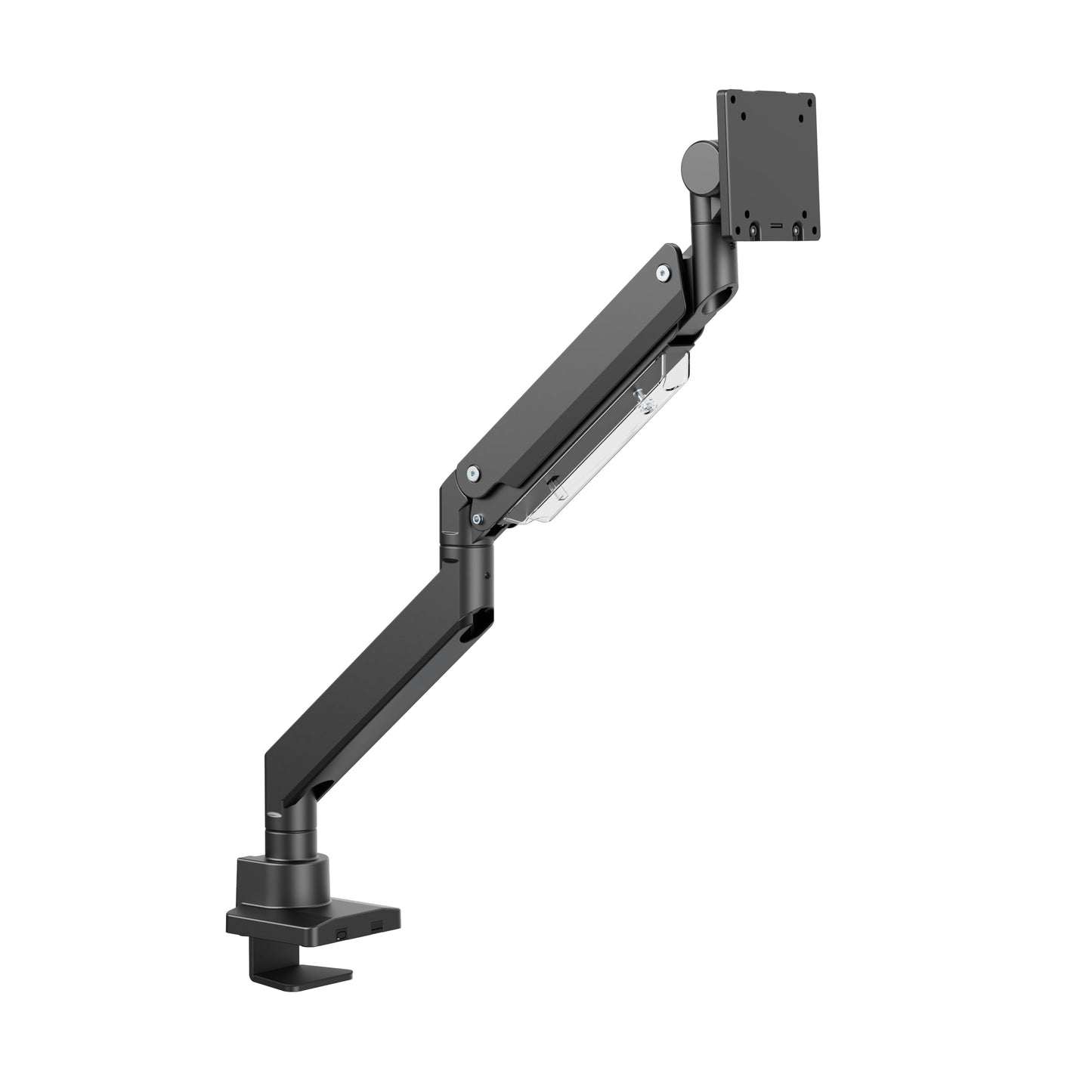 Monitorhalterung mit Gasfeder bis 57 Zoll, 27kg, Mattschwarz 1 Monitore