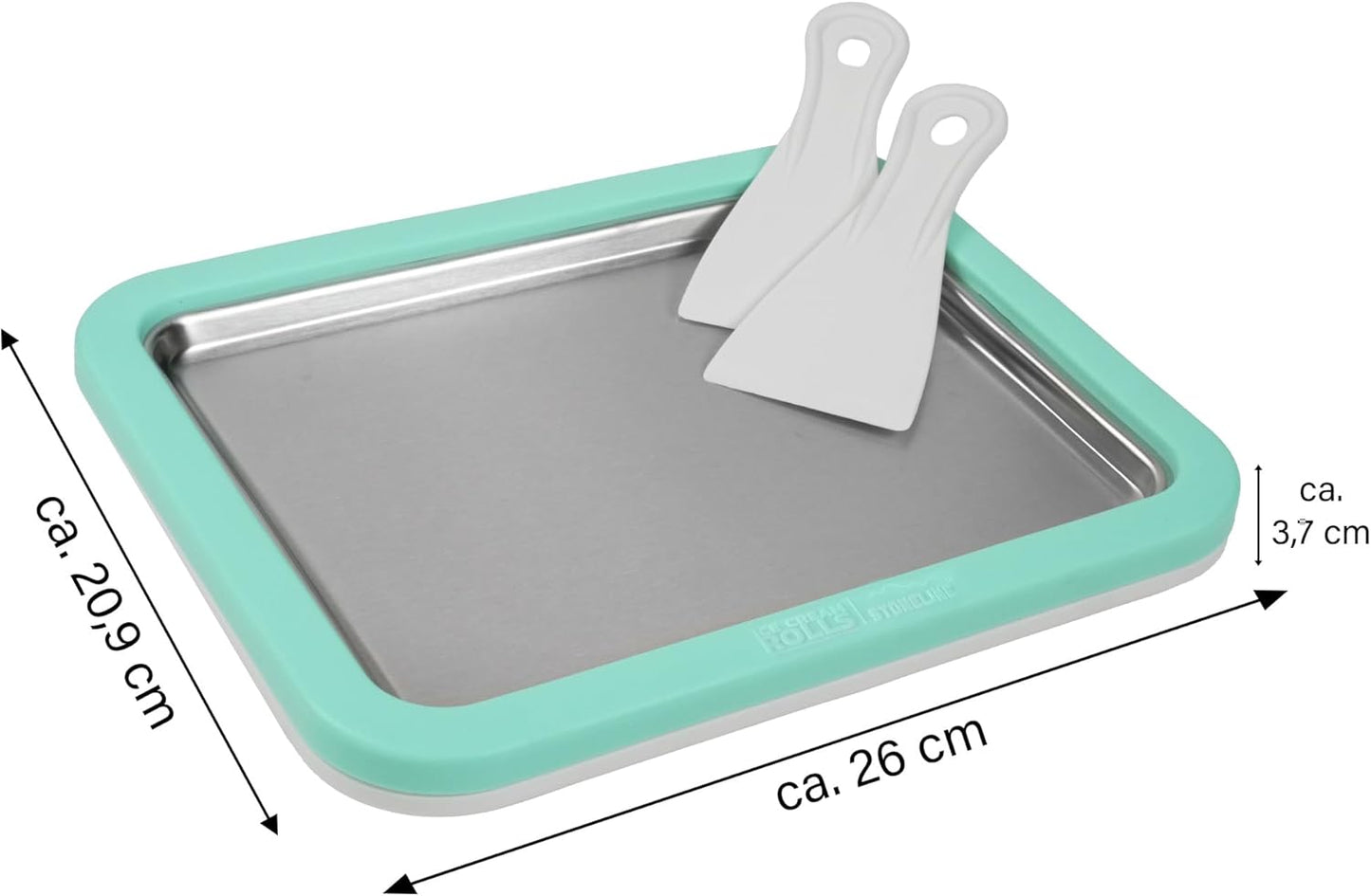 Ice Cream Rolls Maker (inkl. 2 Spateln), Grün