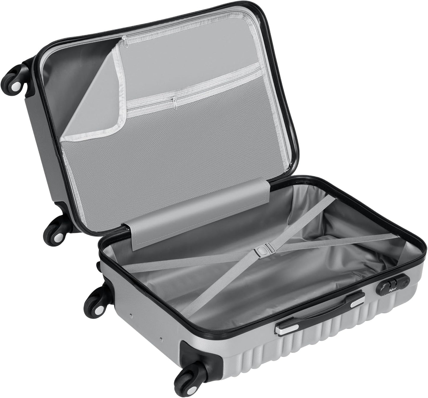 4-tlg. Hartschalenkoffer Set, Grau
