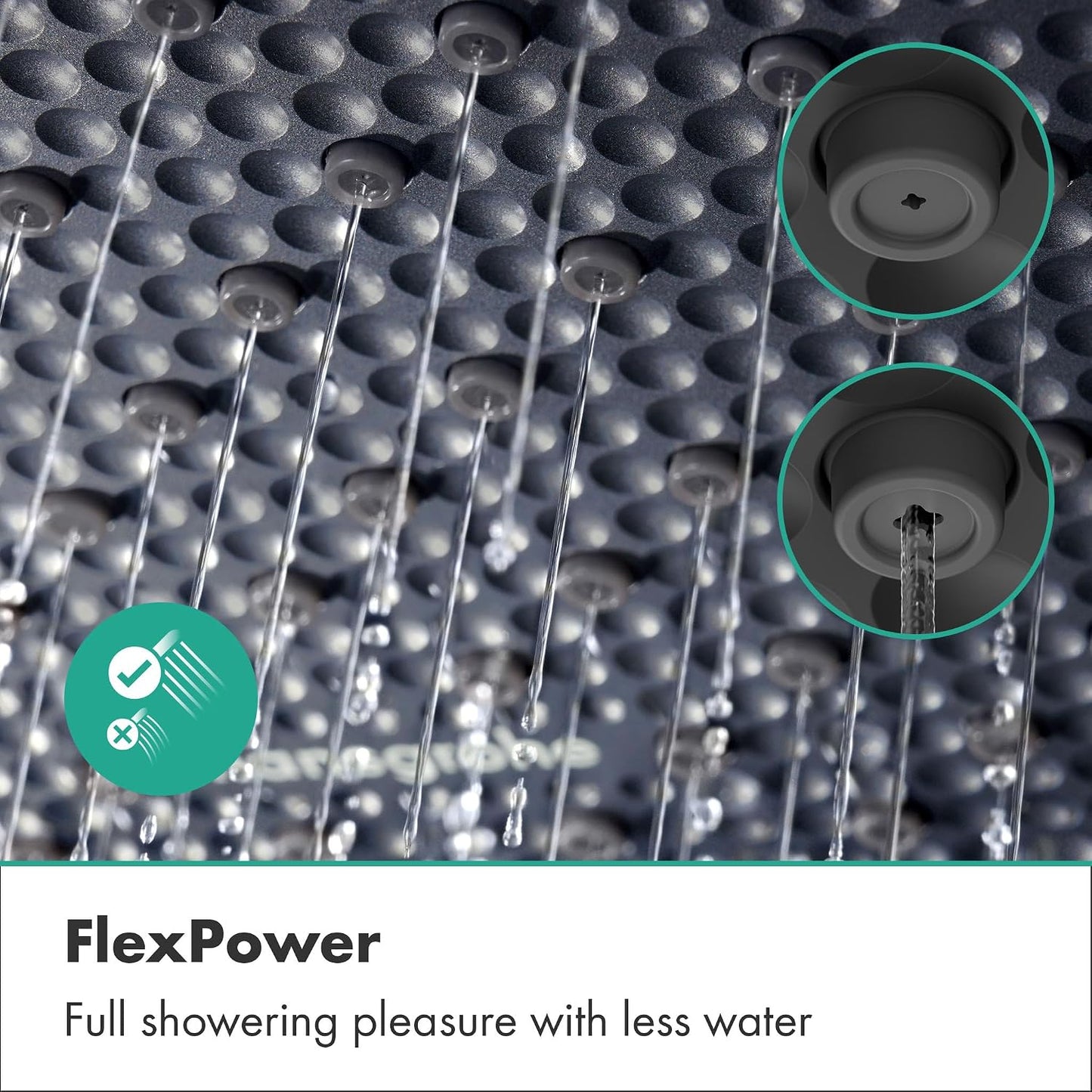 Activera Select S Duschkopf mit WaterBoost, 3 Strahlarten, Wassersparend max. 6 l/min Chrom