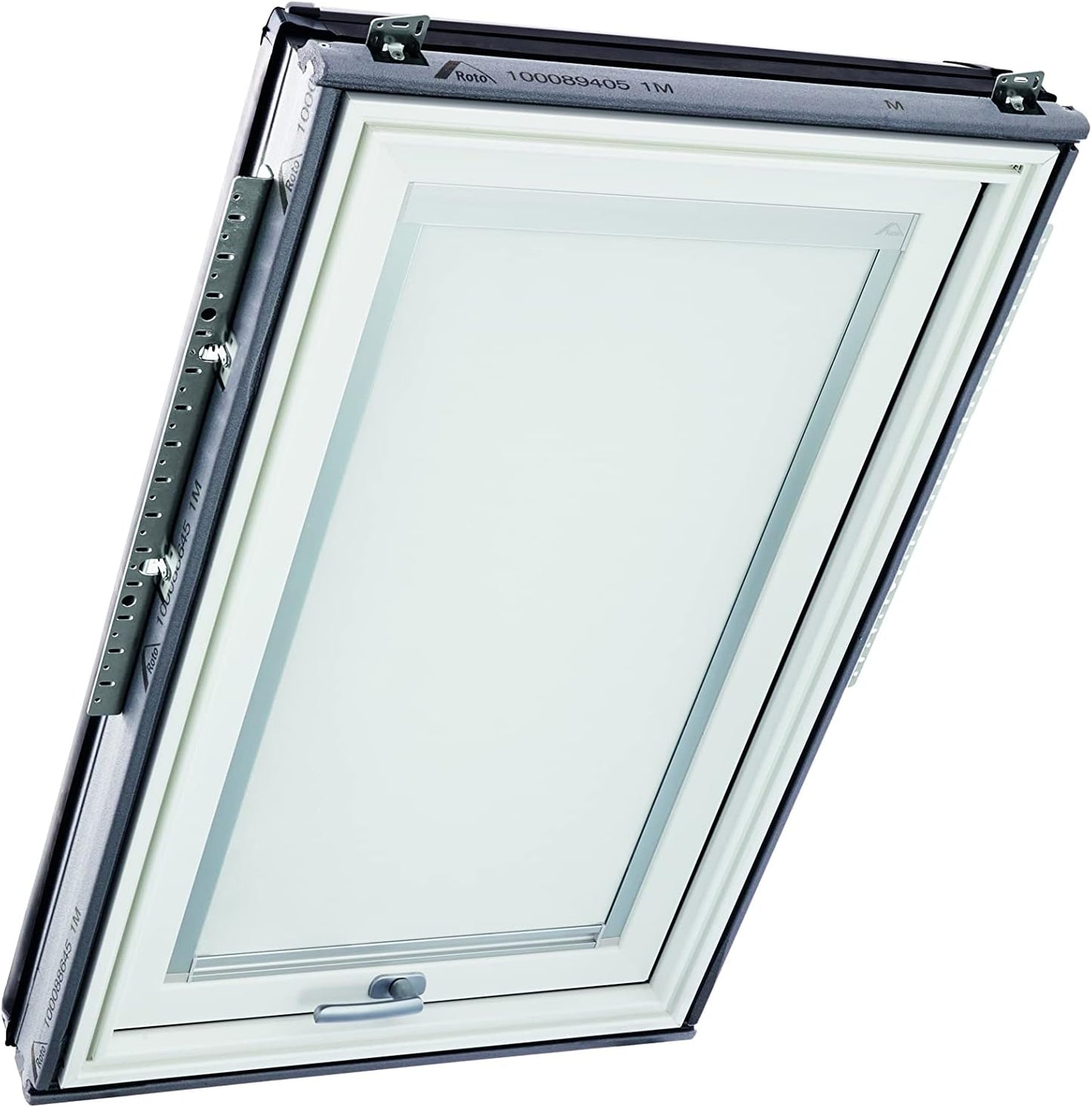 Verdunkelungsrollo ZRV, Weiss B75 x H98 cm Führungsschiene Silber