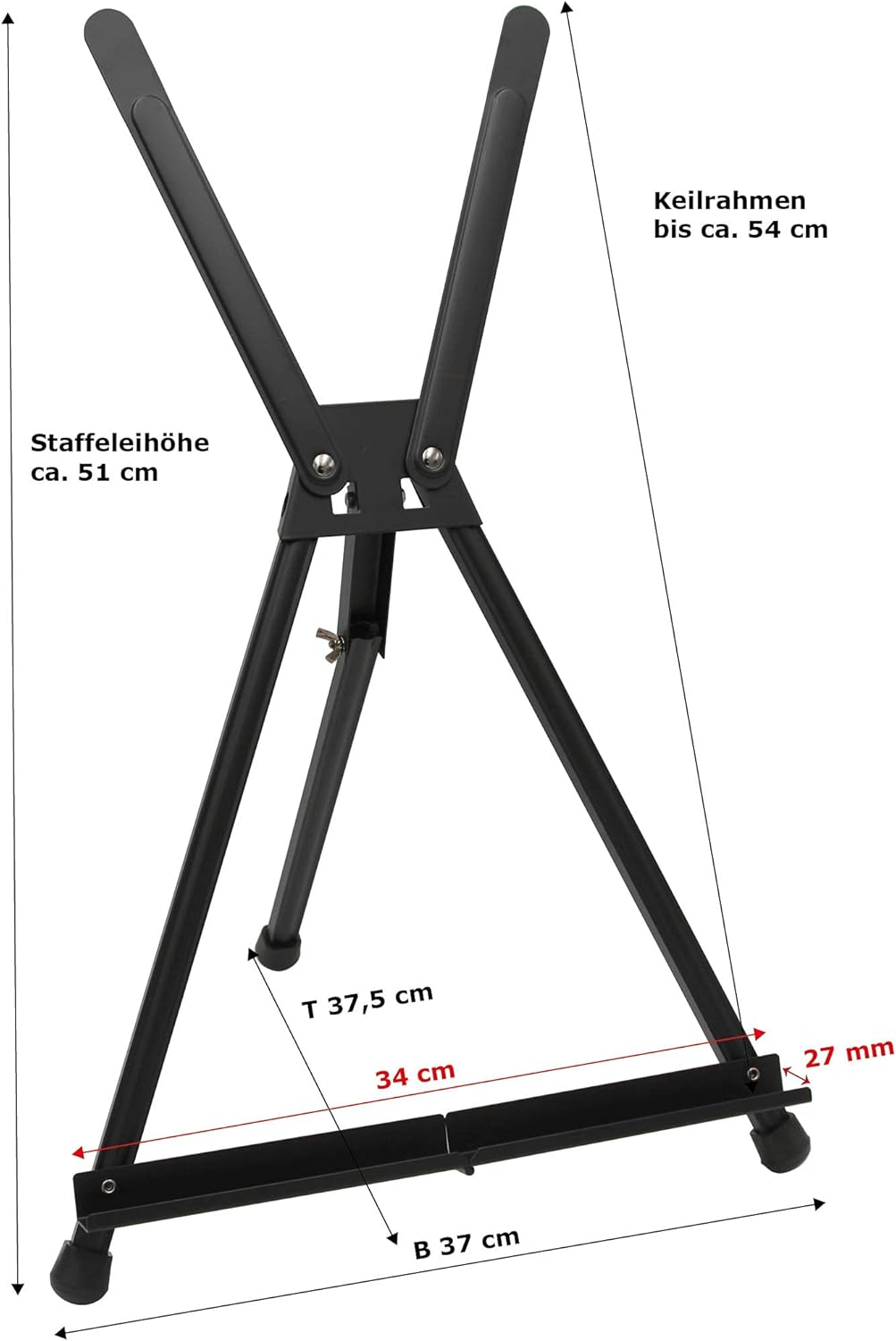 Display Staffelei, klappbar, 1 Stk.