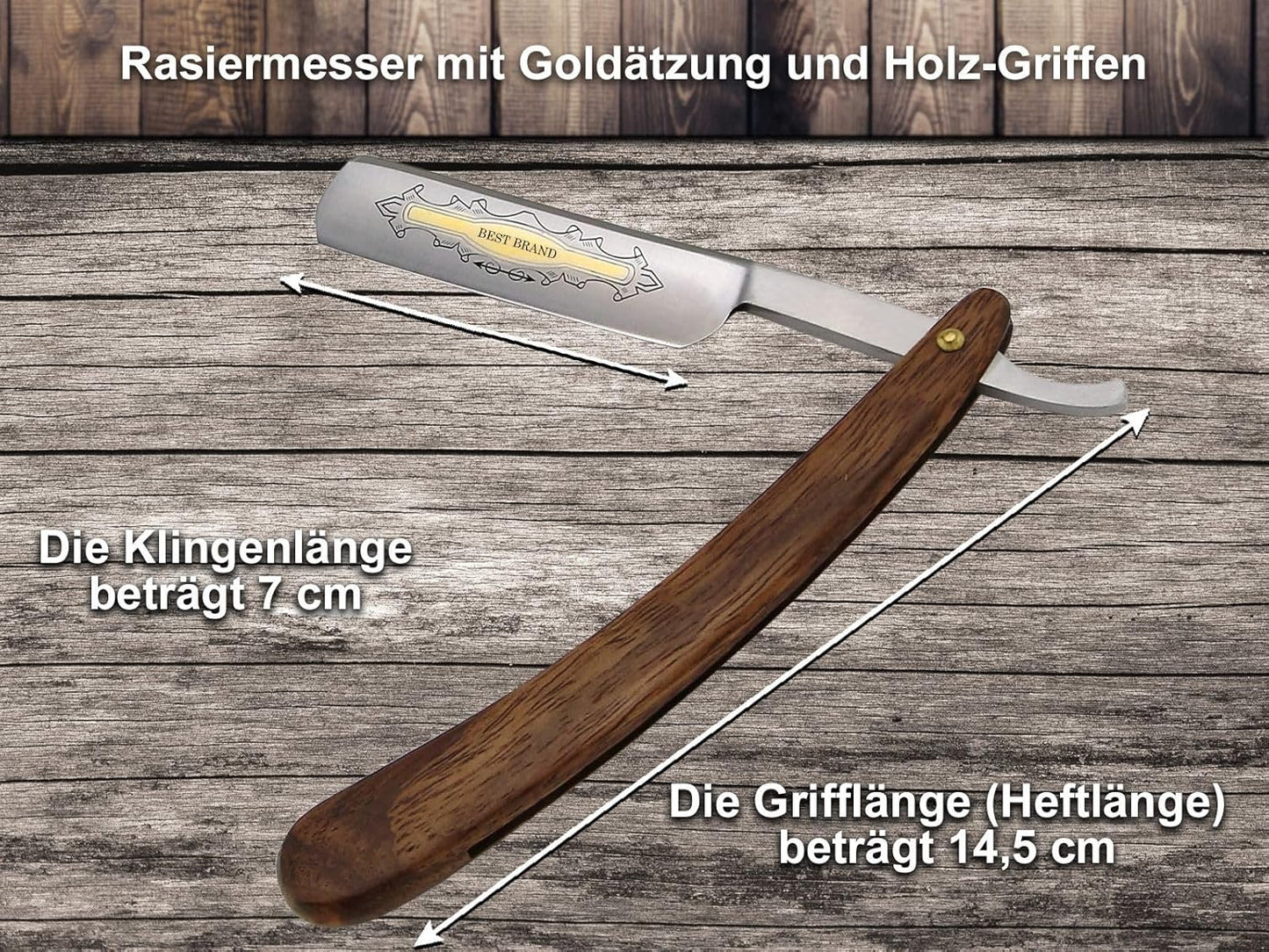 Rasiermesser-Set mit Abziehleder & Paste
