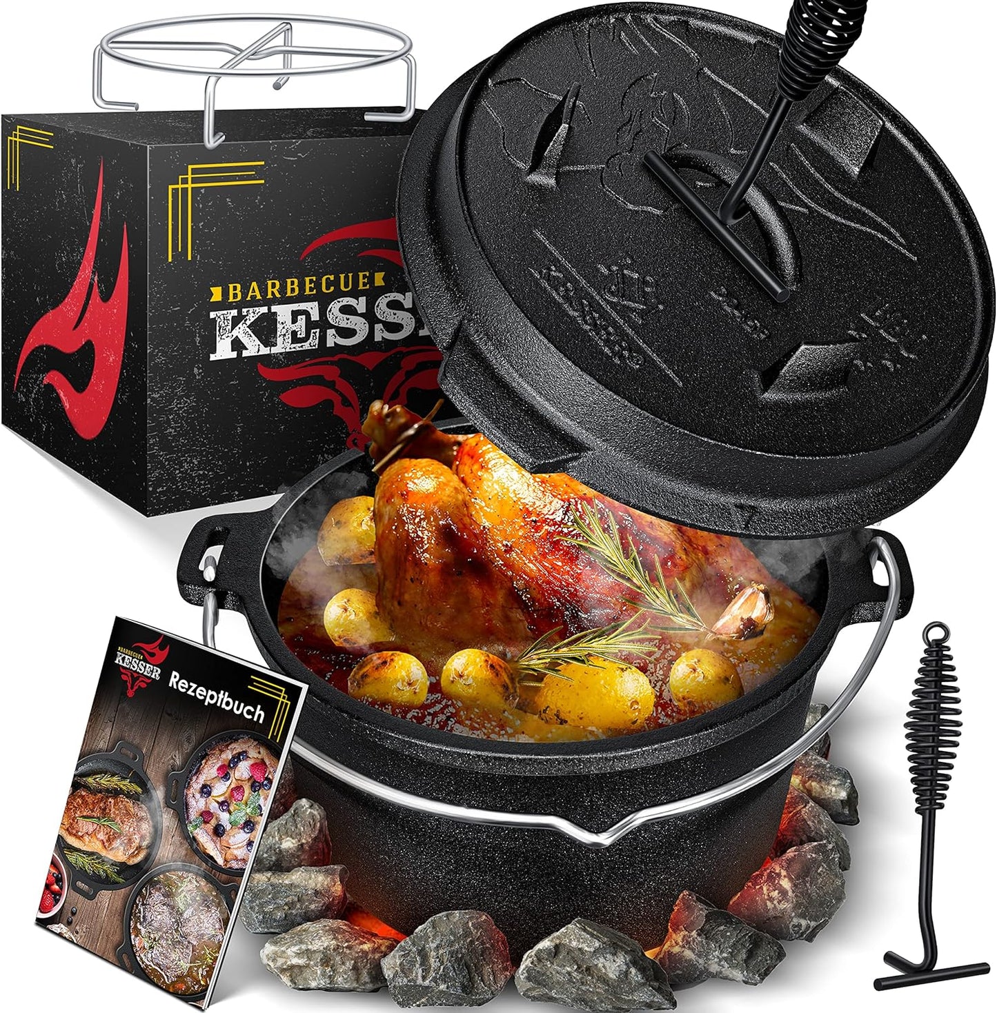 Dutch Oven Set, DO45P - 4.2 Liter, Topf ohne Füsse