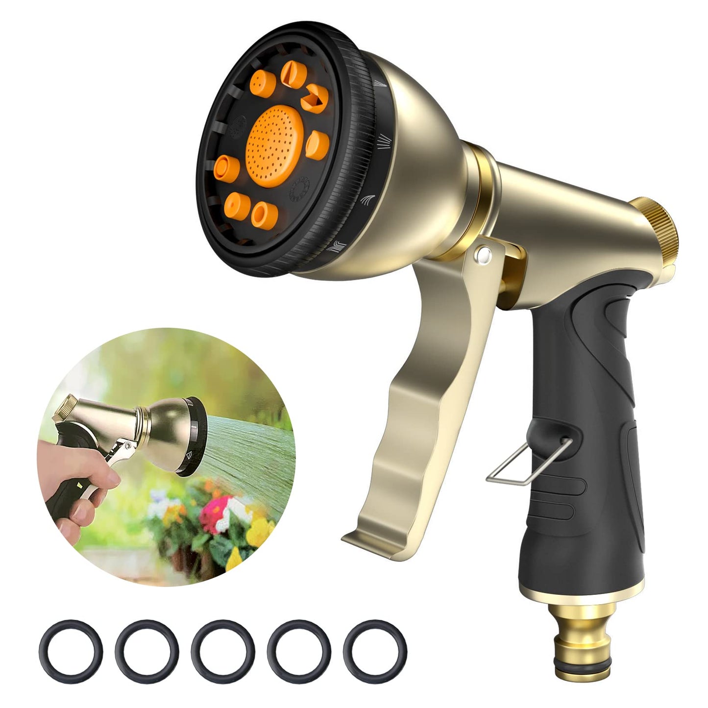 Garten Handbrause mit vielseitiger Sprühfunktion, Garten Handbrause