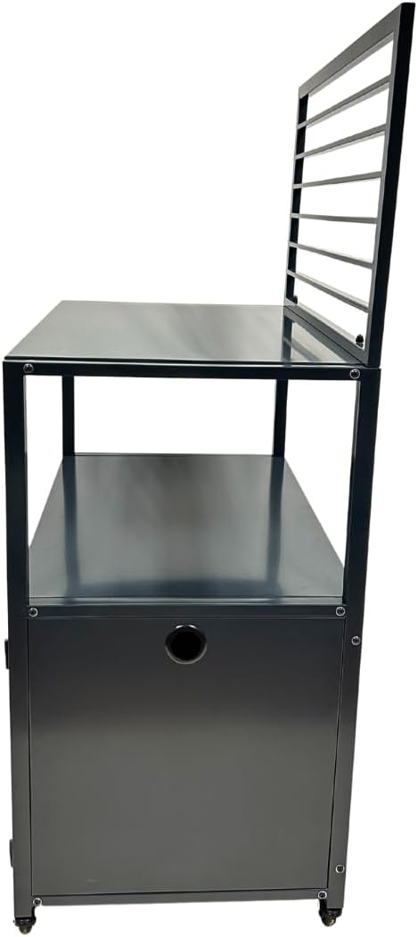 Grilltisch, 1 Küchenwagen mit Rückenwand