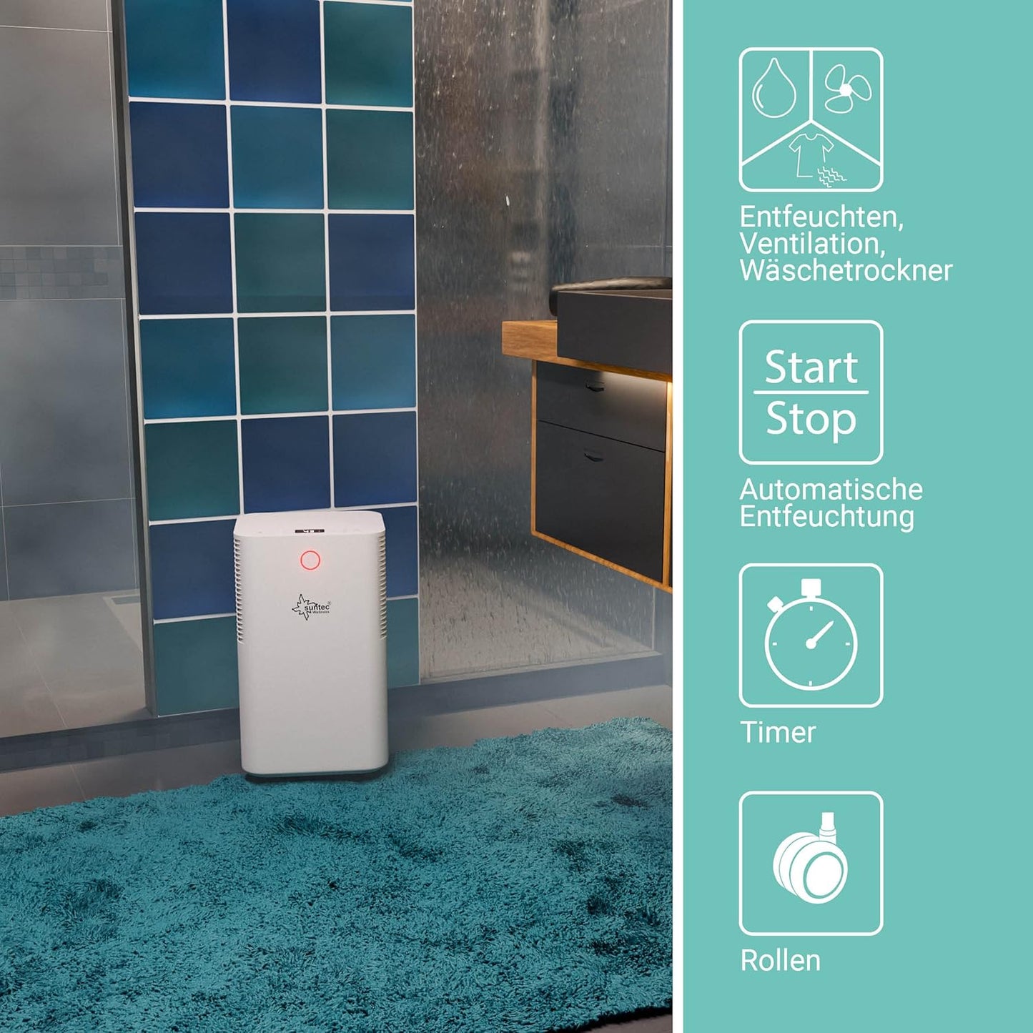 DryFix 12 EQ - Luftentfeuchter für Räume bis 34 m², DryFix 12 EQ