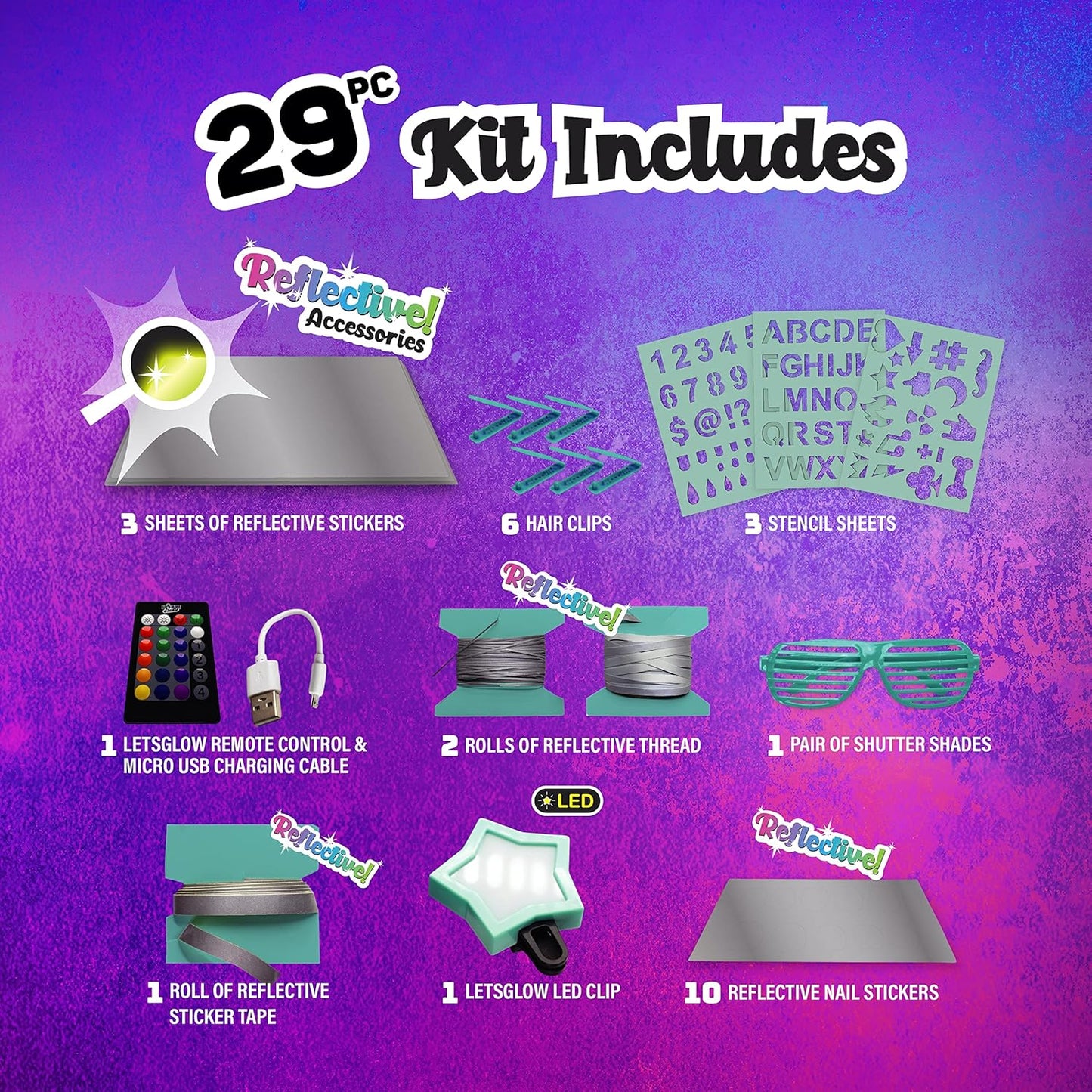 Let's Glow Studio LG3360 Fashion & Styling mit LED Clip, Komplettset Fashion & Styling