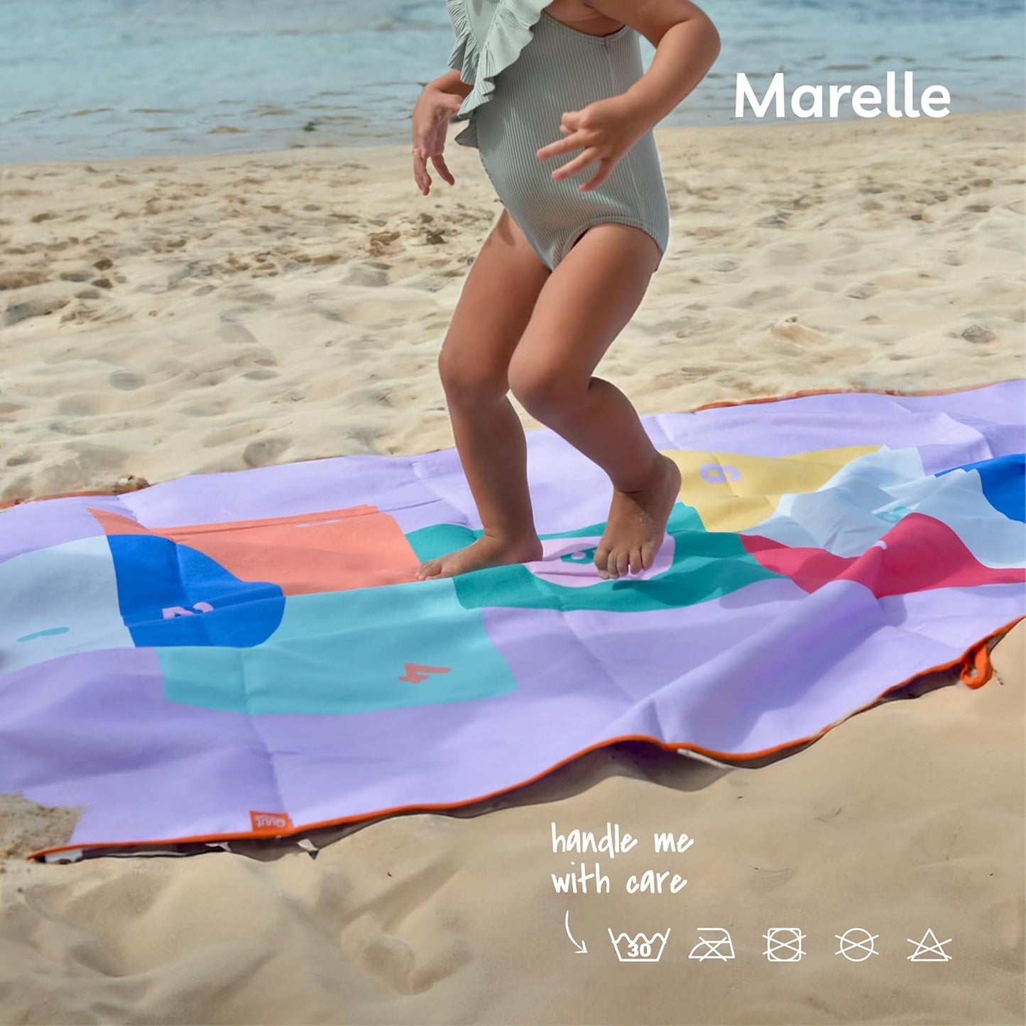 Strand- und Poolhandtuch für Kinder, Himmel und Hölle L - 180 x 100cm