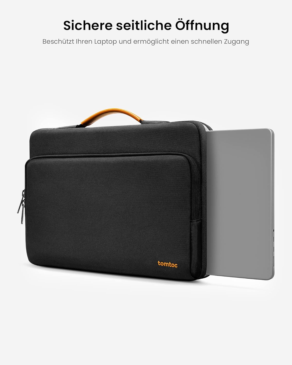 Wasserabweisende Laptoptasche, 16 Zoll für MacBook Pro 16 Schwarz