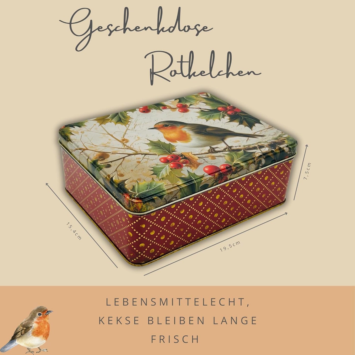 Geschenkdose Rotkelchen, Rotkelchen