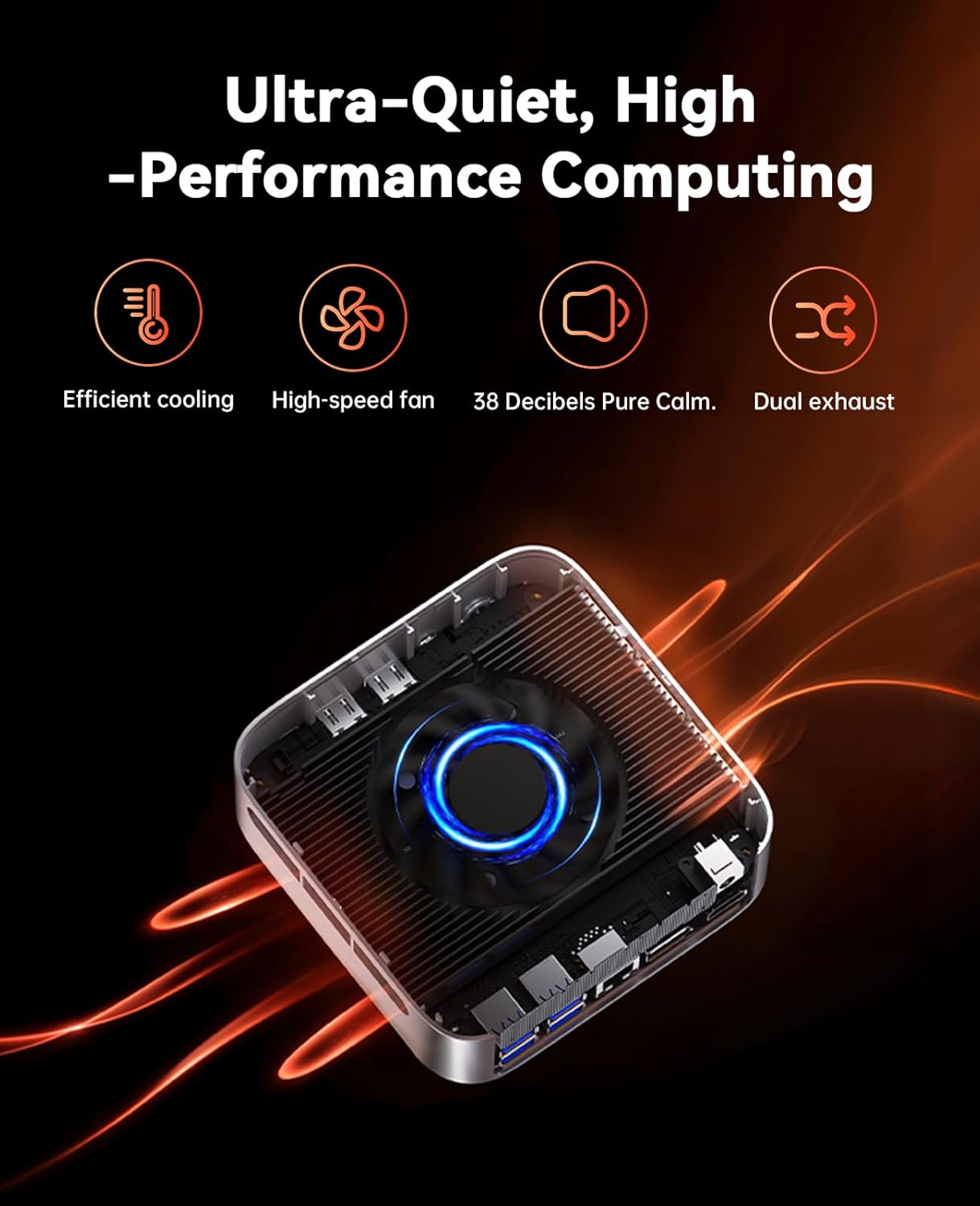 Mini PC mit Ryzen 7 6800H, R7 6800H 16GB DDR5+512GB SSD