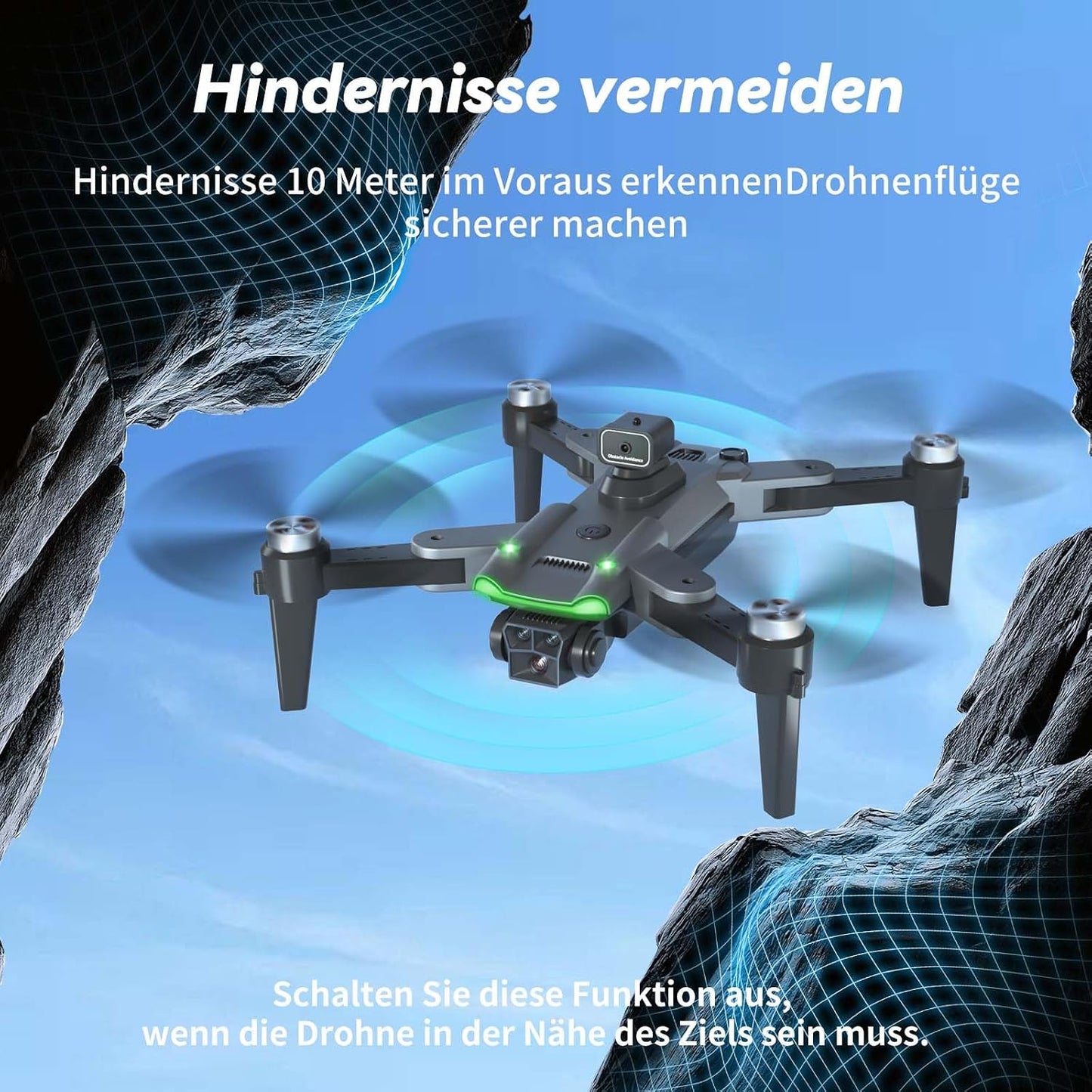 GPS-Drohne mit 4K Kamera, Klein Schwarz