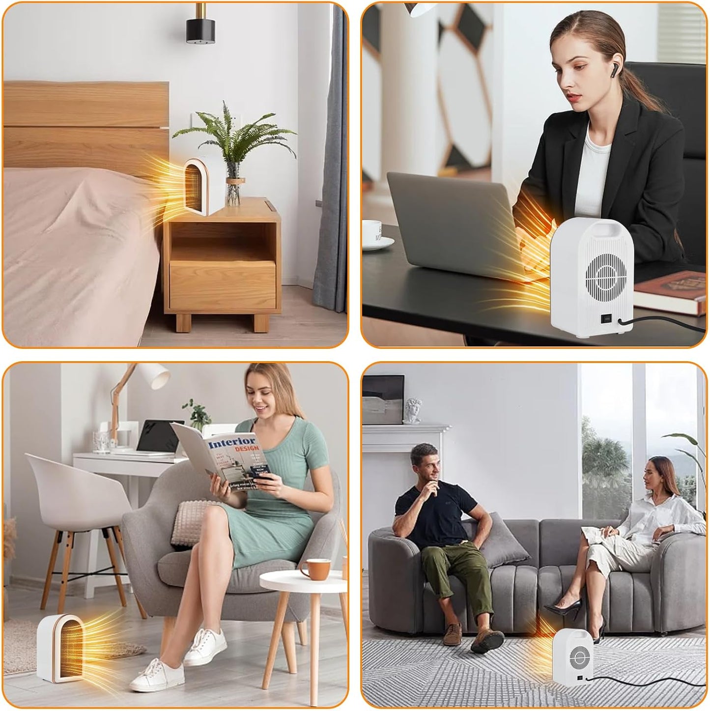 Mini PTC Keramik Heizlüfter, Weiss