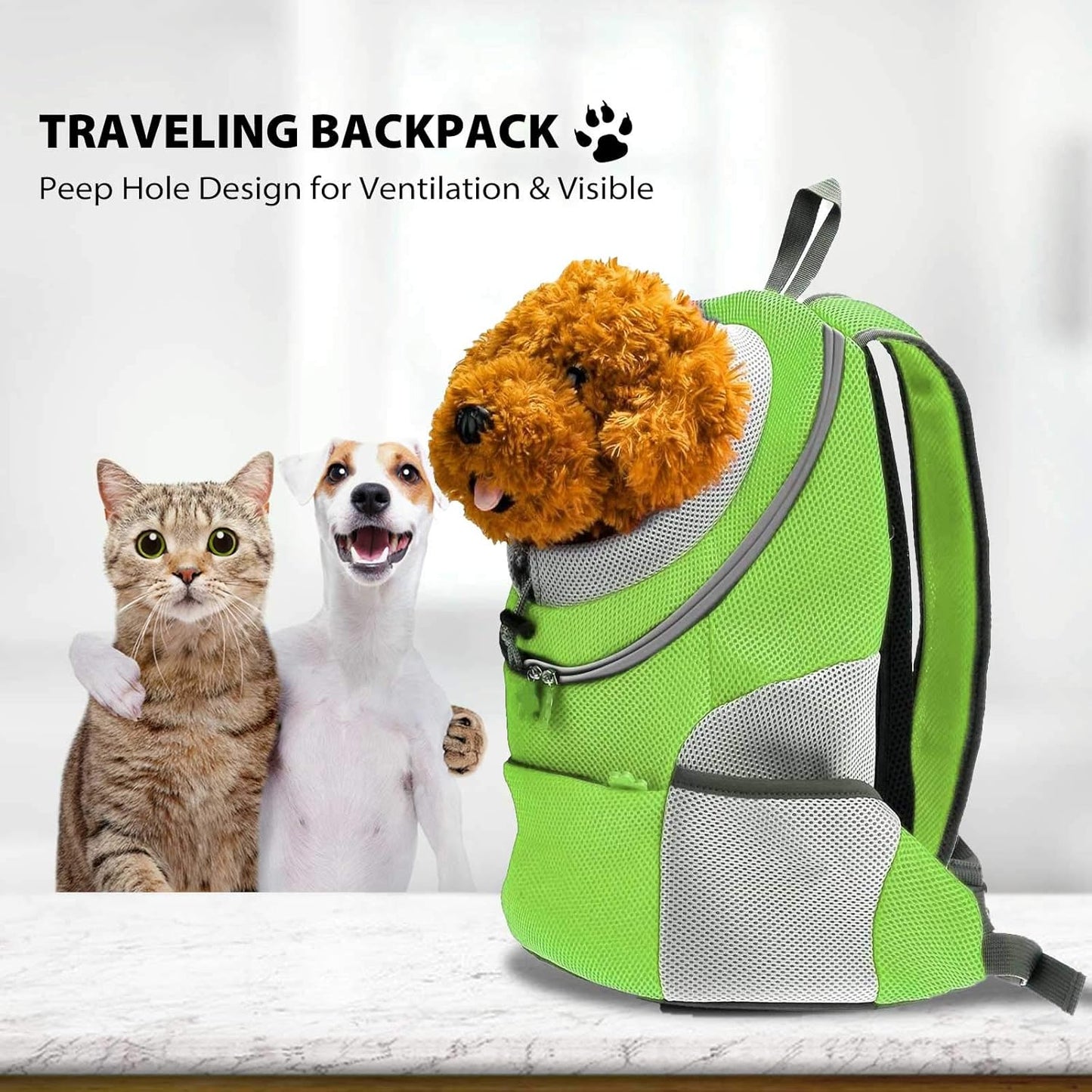 Haustierrucksack, L 41 x B 24 x H 46 cm, Grün