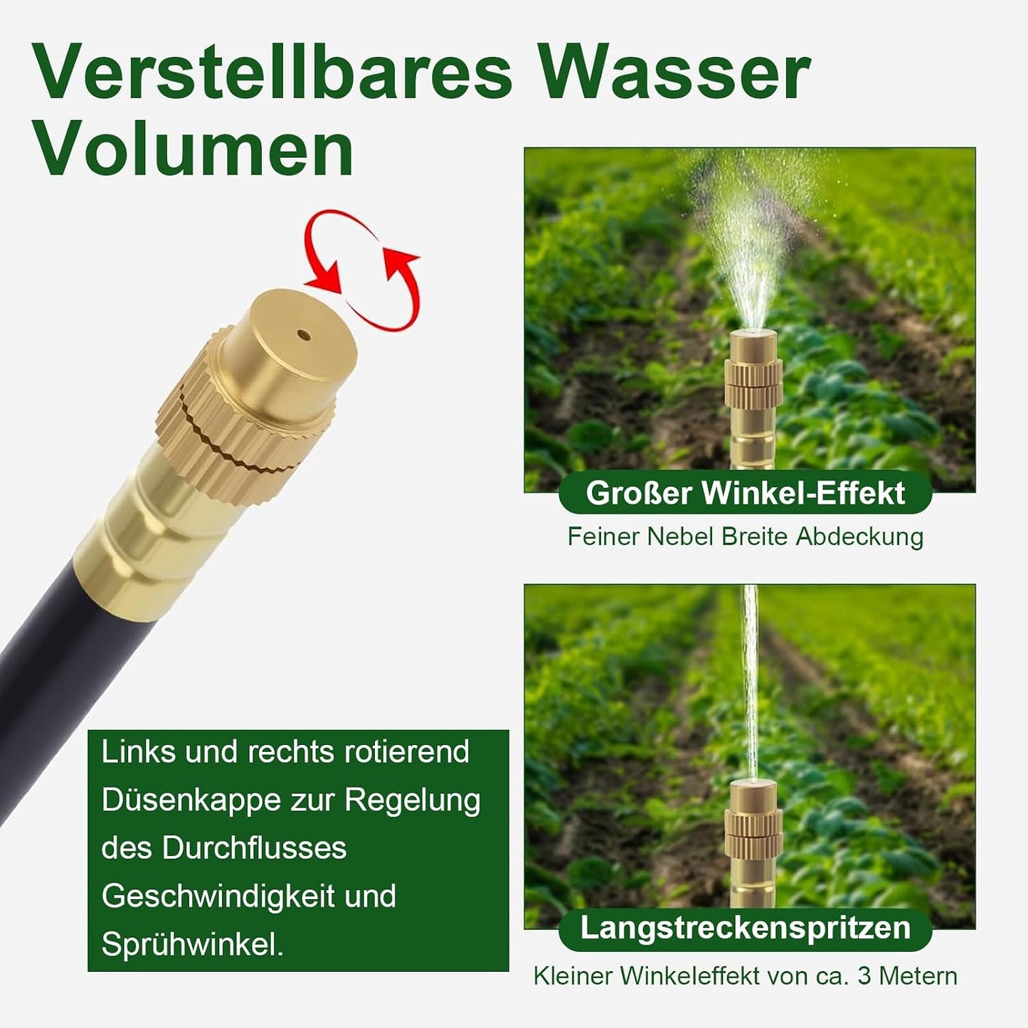 Automatisches Gartenbewässerungssystem mit 15 m Schlauch