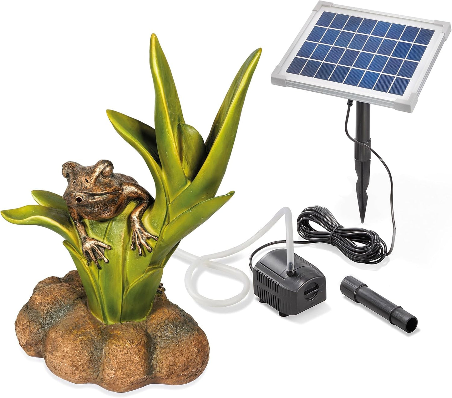Solar-Wasserspeier-Set Frosch