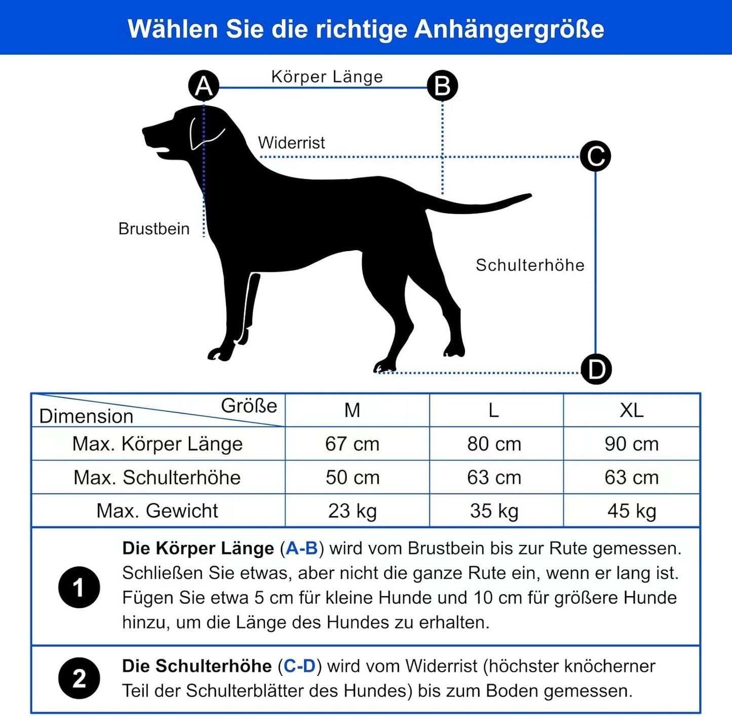 Veloanhänger für Hunde, BLAU