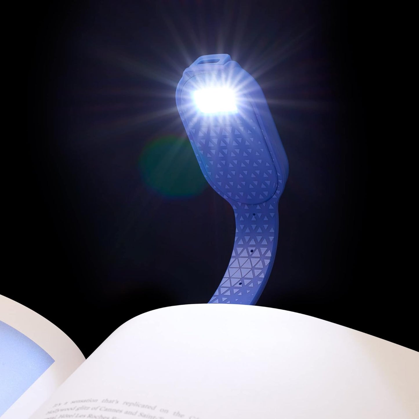 Flexilight 2-in-1 Clip On Leselampe & Lesezeichen, wiederaufladbar, Blau