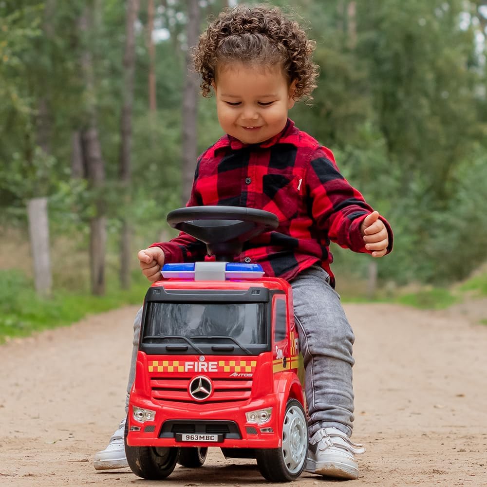 Rutschauto Feuerwehrauto mit Hupe, Rot