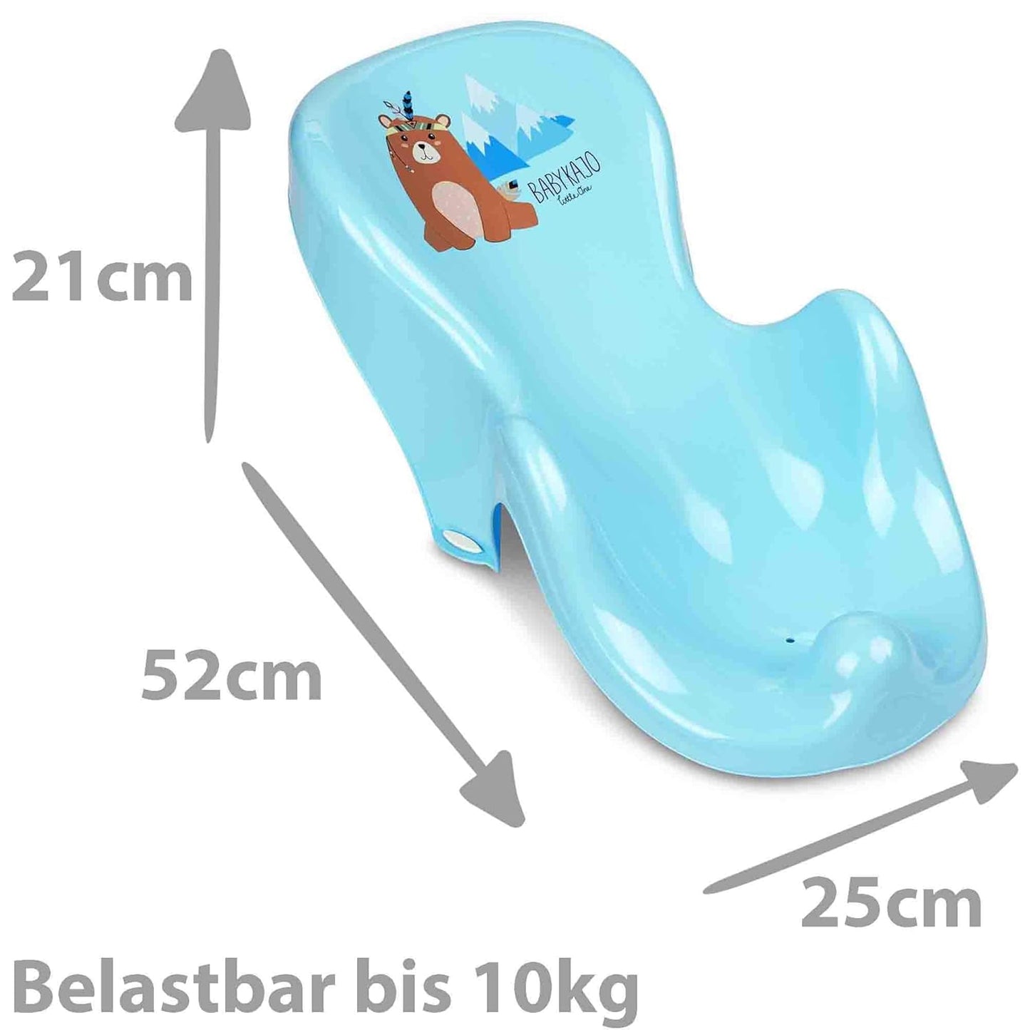 Babypflegeset-Starterset mit Badewanne und Handtuch, Bärchen Blau 3 - Set