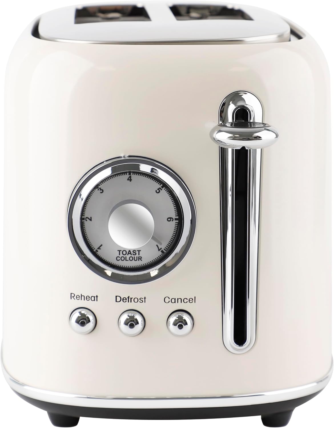 Toaster Retro Style mit 7 Bräunungsgraden, Toaster Beige