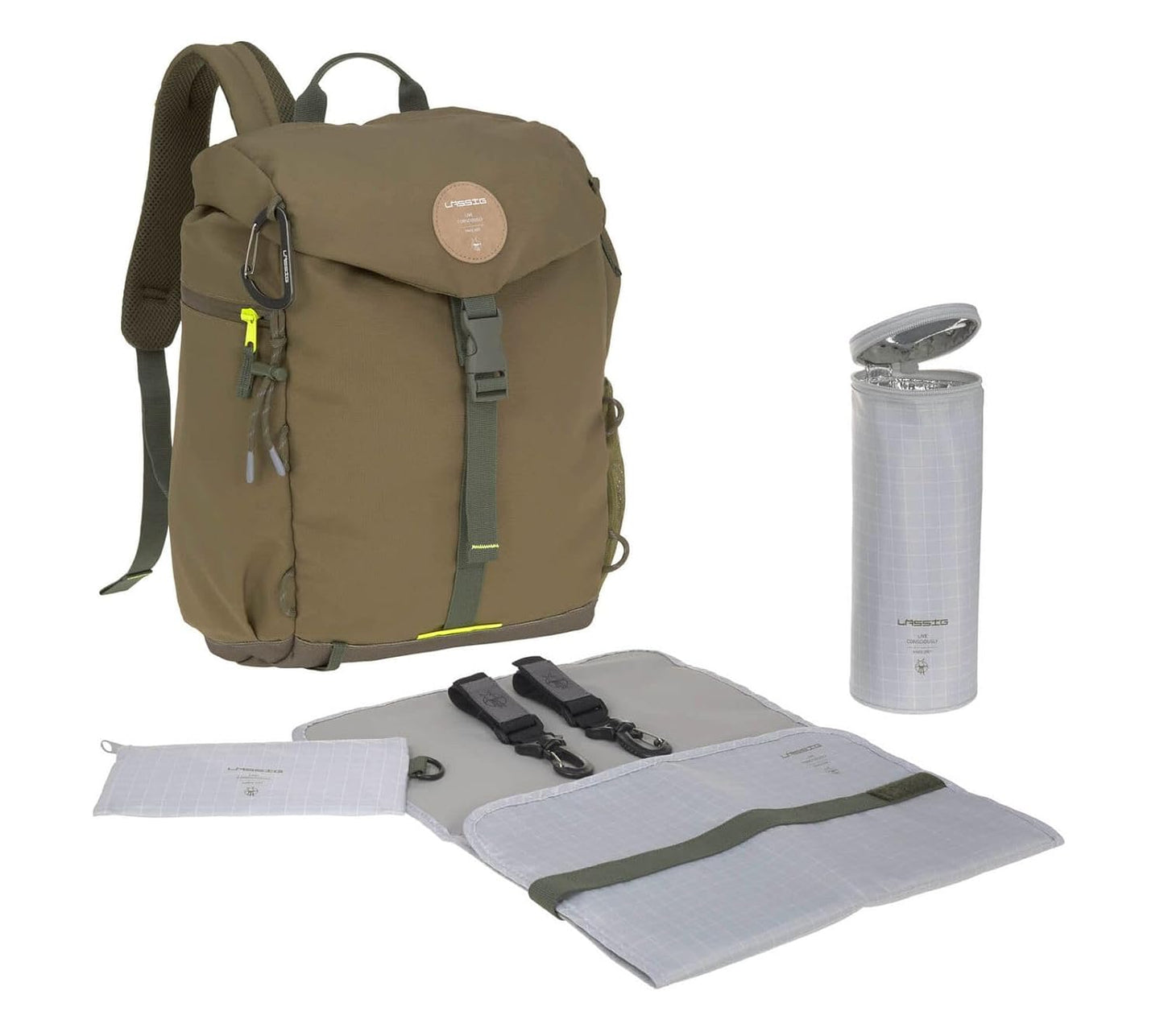 Outdoor Wickelrucksack, Olive