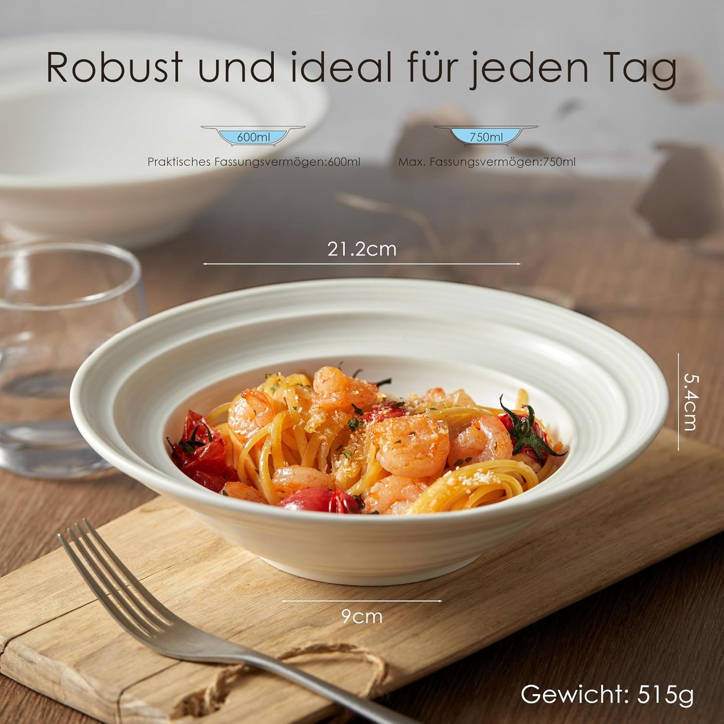 Suppenteller-Set, Weiss 24er set