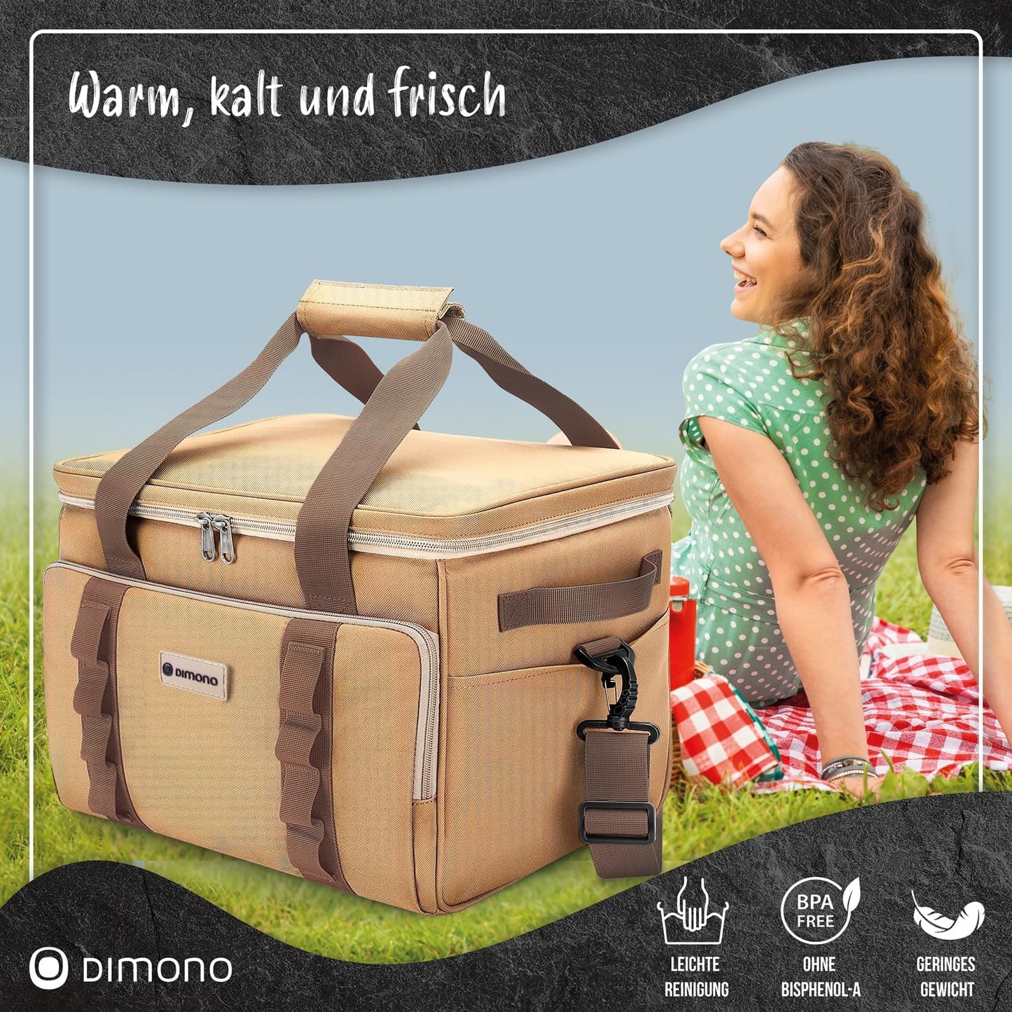 Kühltasche, 25 Liter - Braun