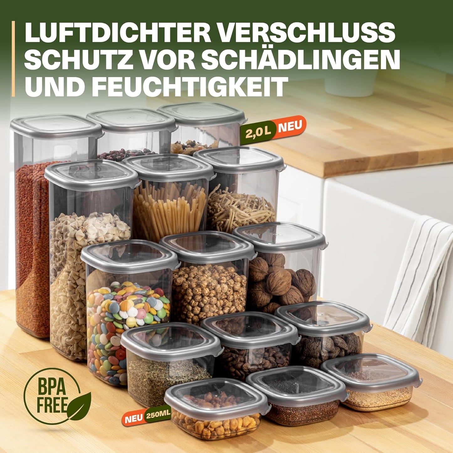 15er-Set Vorratsbehälter, Peggy 15er Mix Set