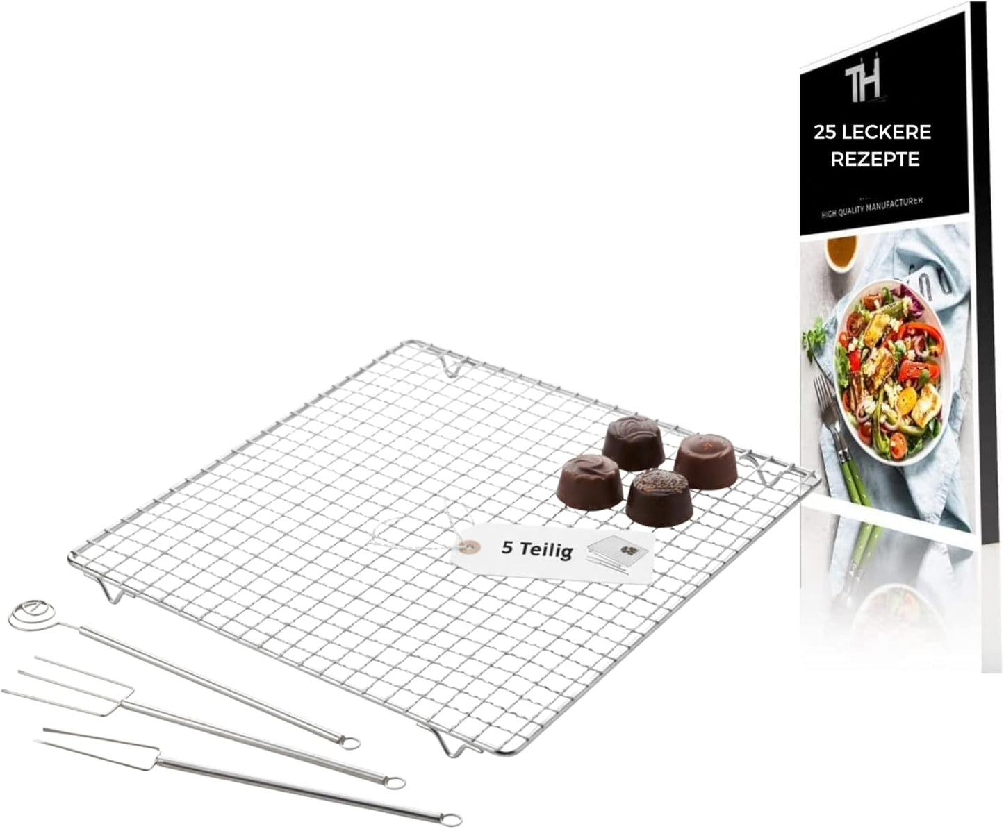 Pralinen DIY Set mit Abtropfgitter (5-teilig), Basic - 5 Teilig