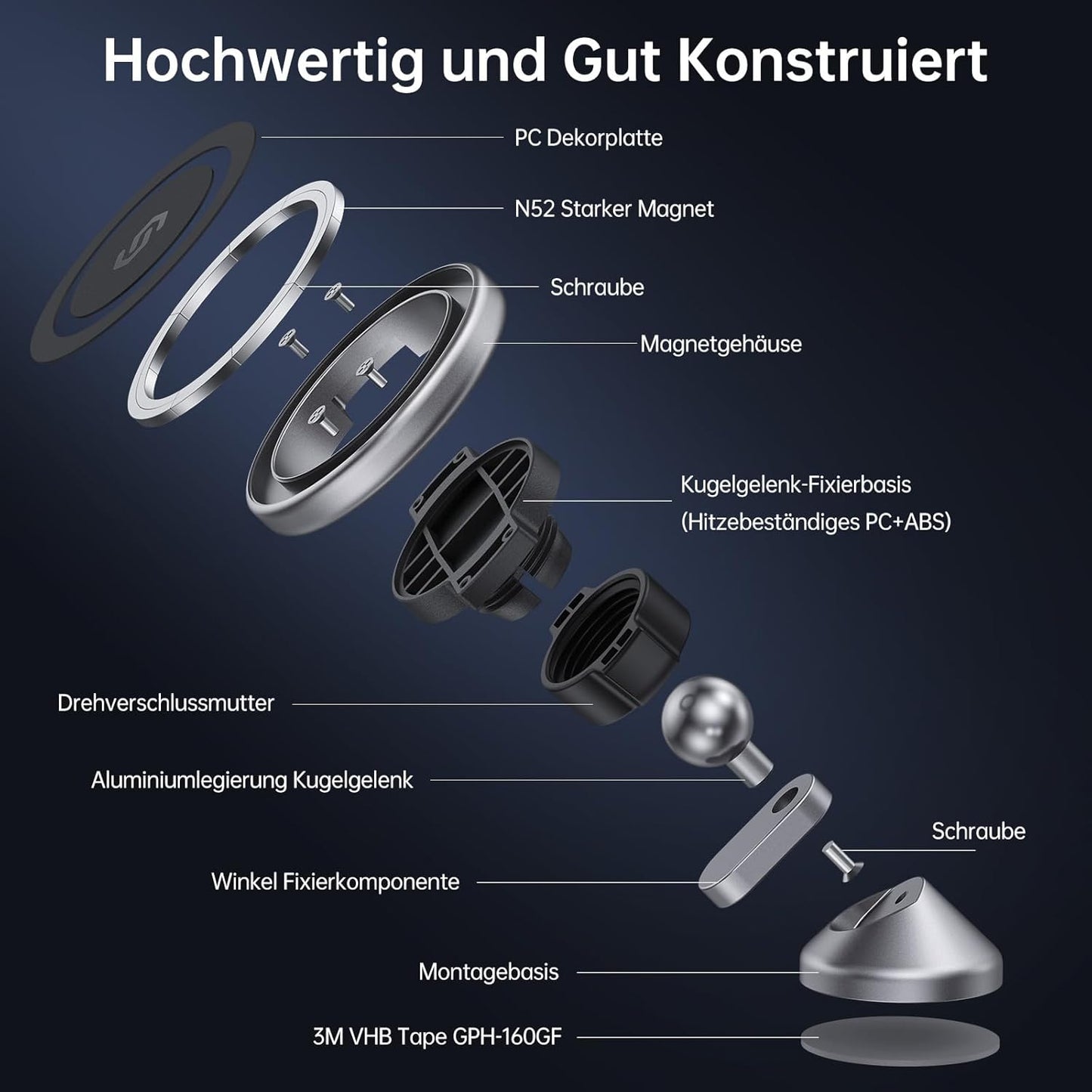 MagSafe Handyhalterung, grau- space gray