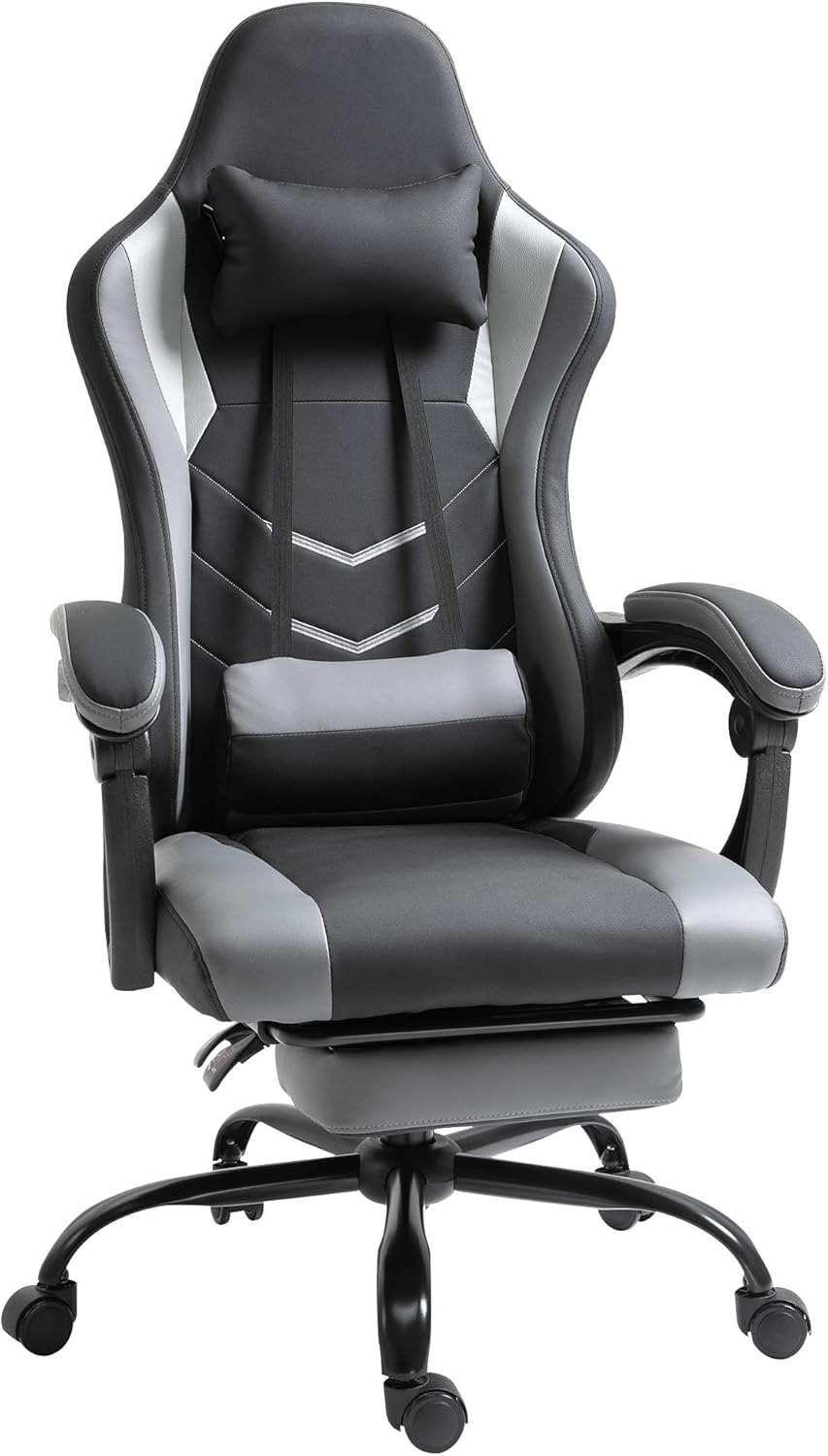 Gamingstuhl mit Fussstütze