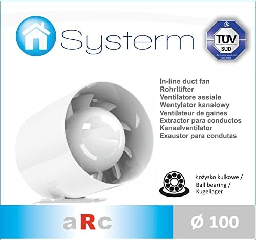 Kompakter Axial-Rohrlüfter 100 mm (15W)