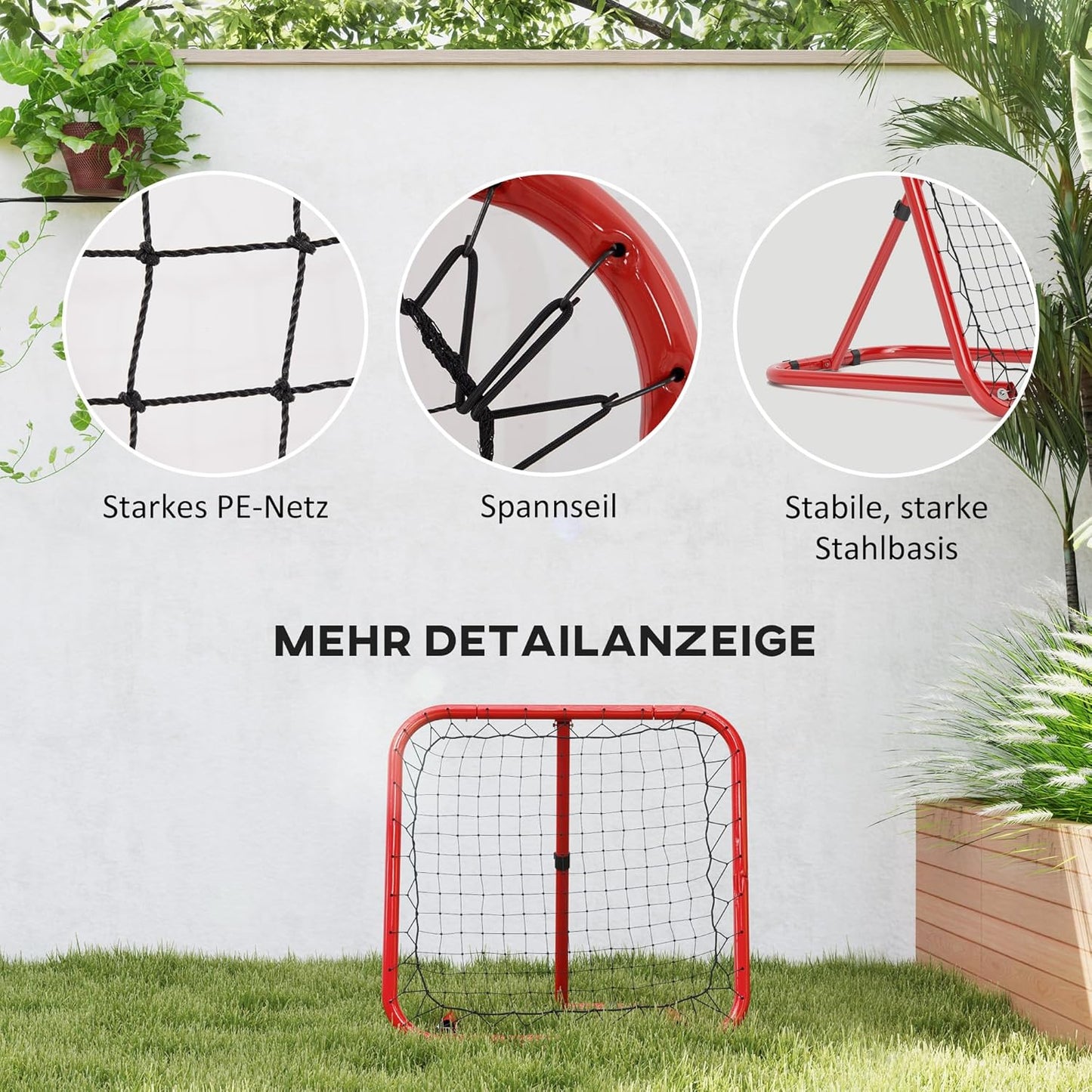 Fussball Rebounder, Rot