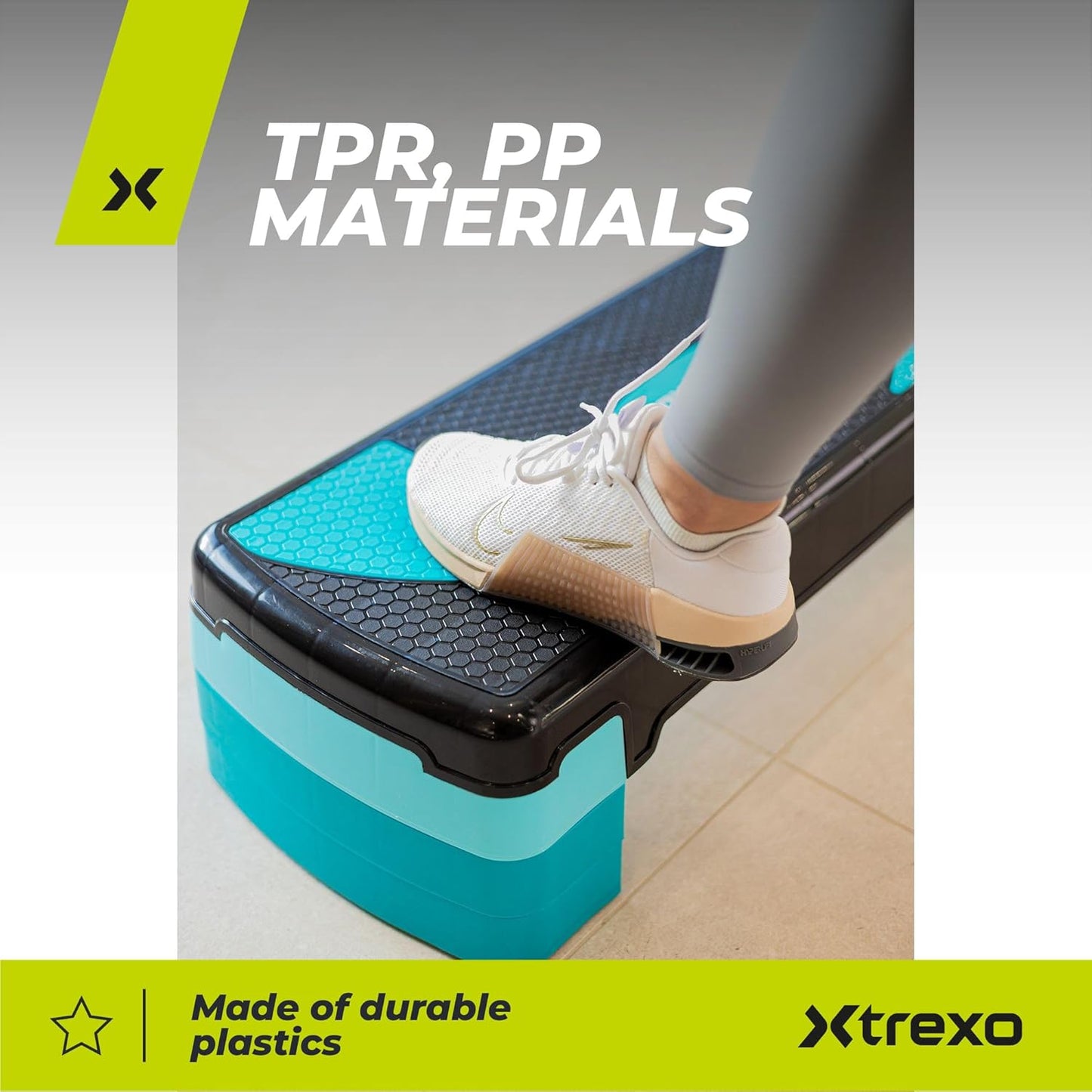 Höhenverstellbarer Aerobic Step für Fitnesstraining, Blau