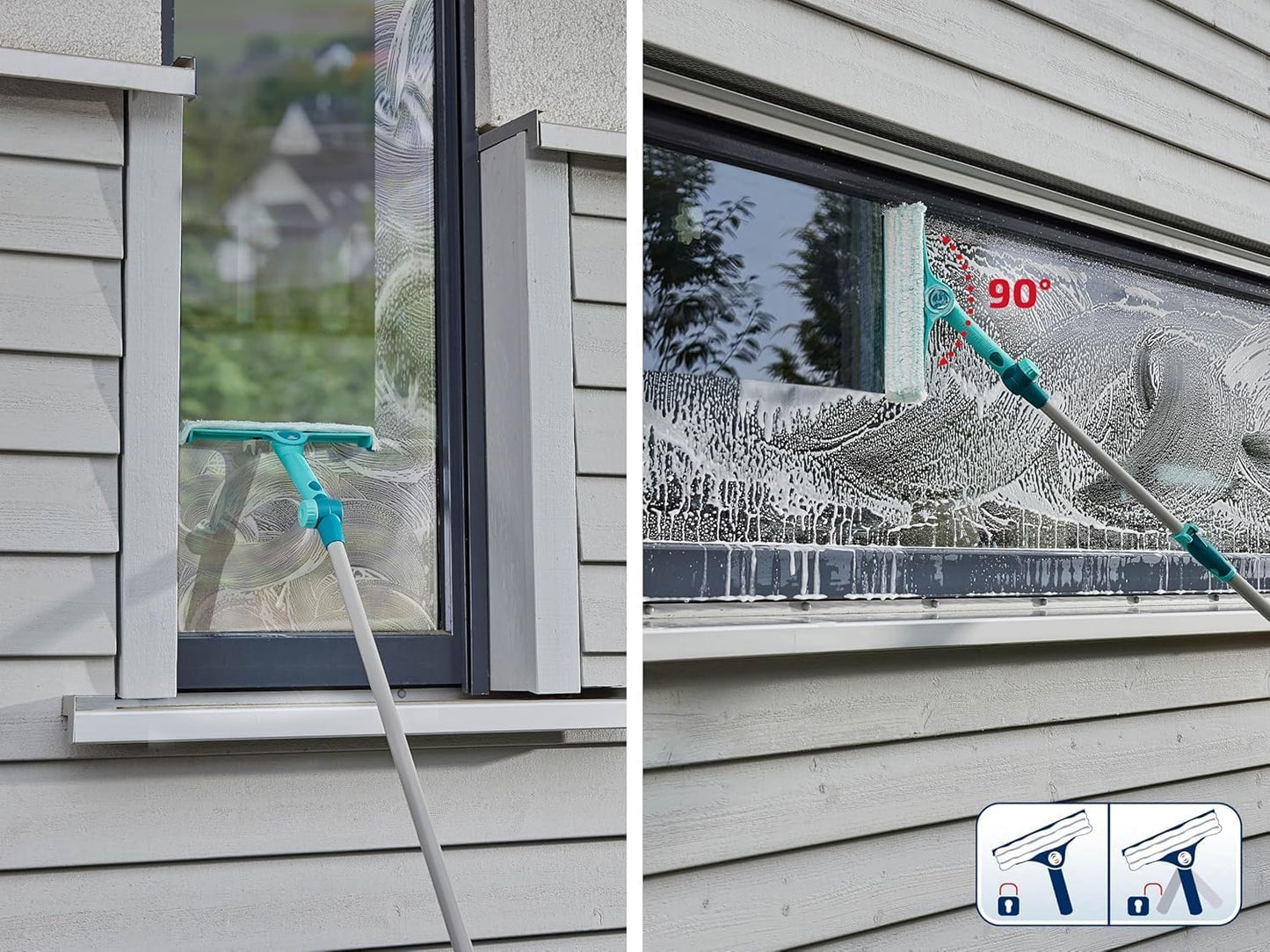 Fensterwischer mit Teleskopstiel, Fensterwischer inkl. Teleskopstiel Grösse L