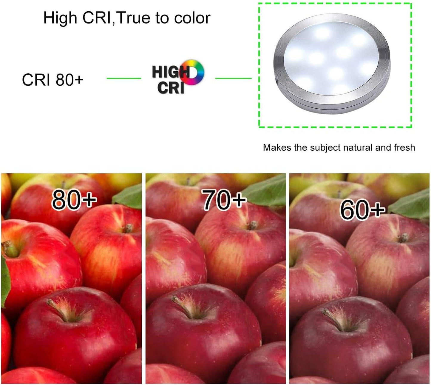 3er-Set LED-Unterbauleuchten mit Fernbedienung, Tagesweiss 6000k