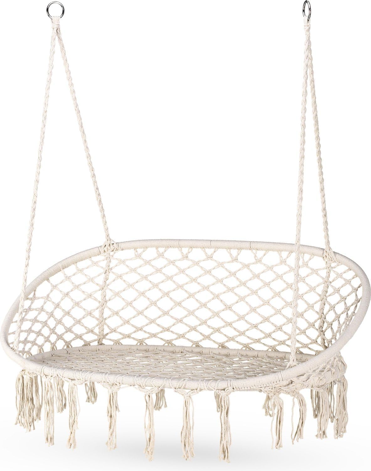 XXL Outdoor-Hängesessel für 2 Personen, Beige Ohne Kissen