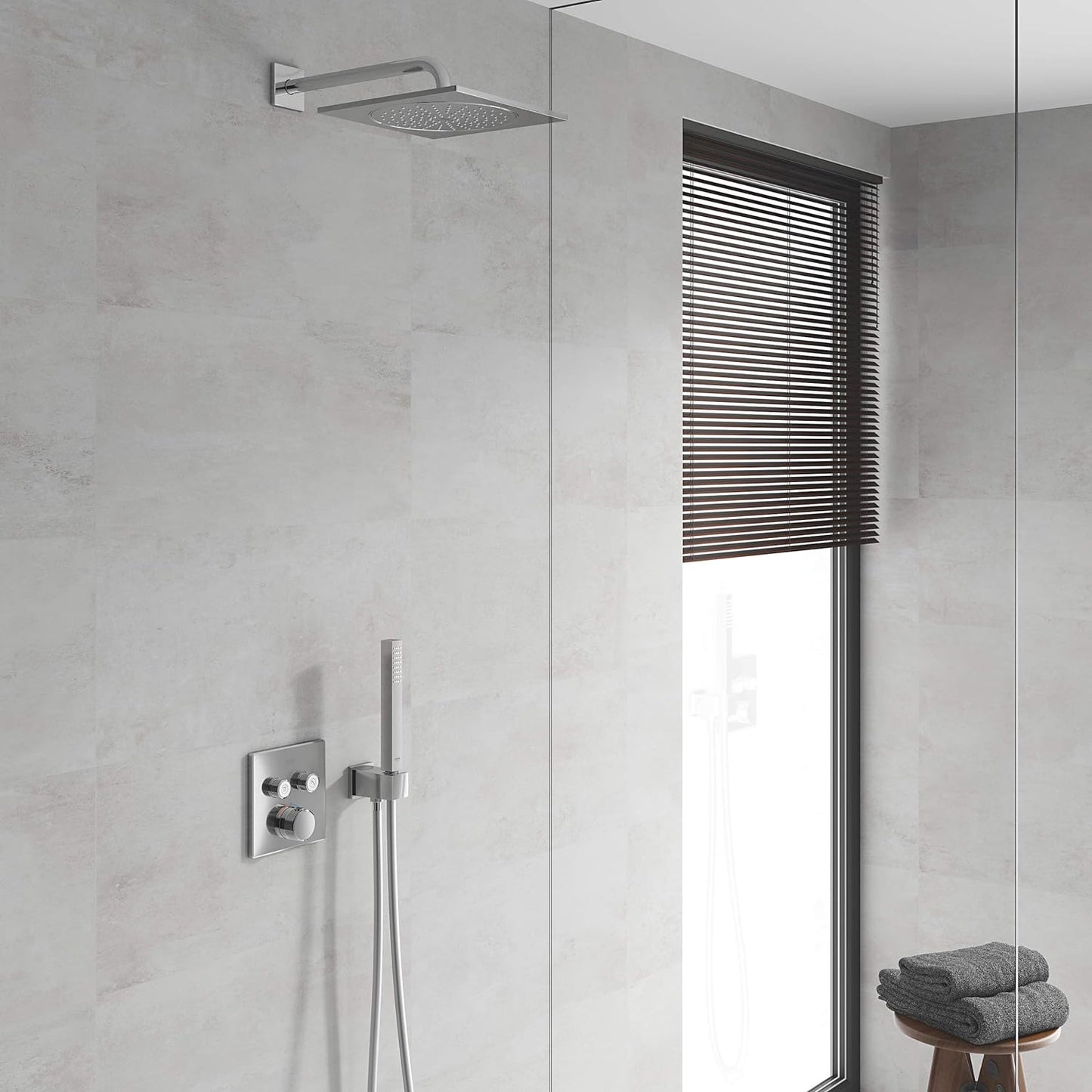 Grohtherm SmartControl, Chrom, eckig, 2 Absperrventile