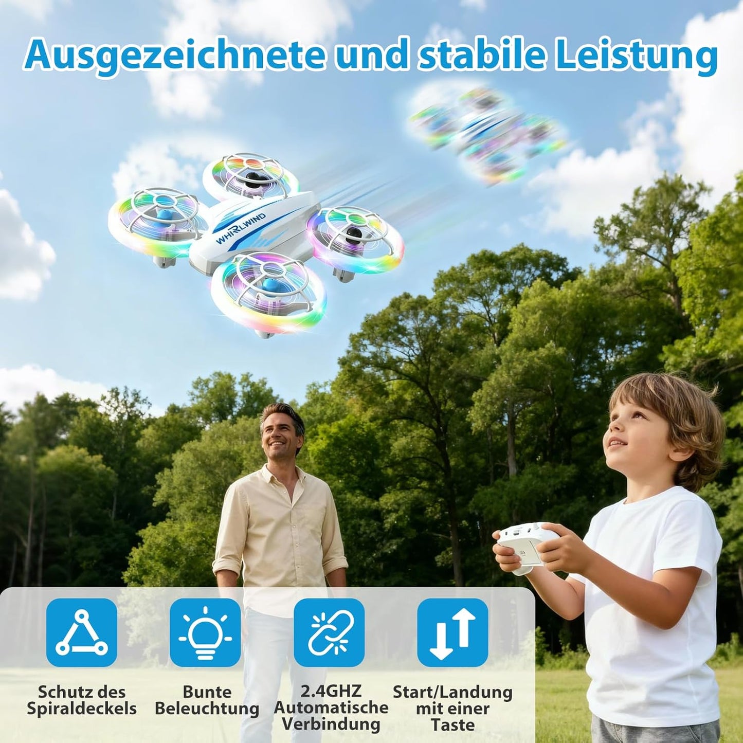 AC09 Mini-Drohne für Kinder mit LED-Lichtern