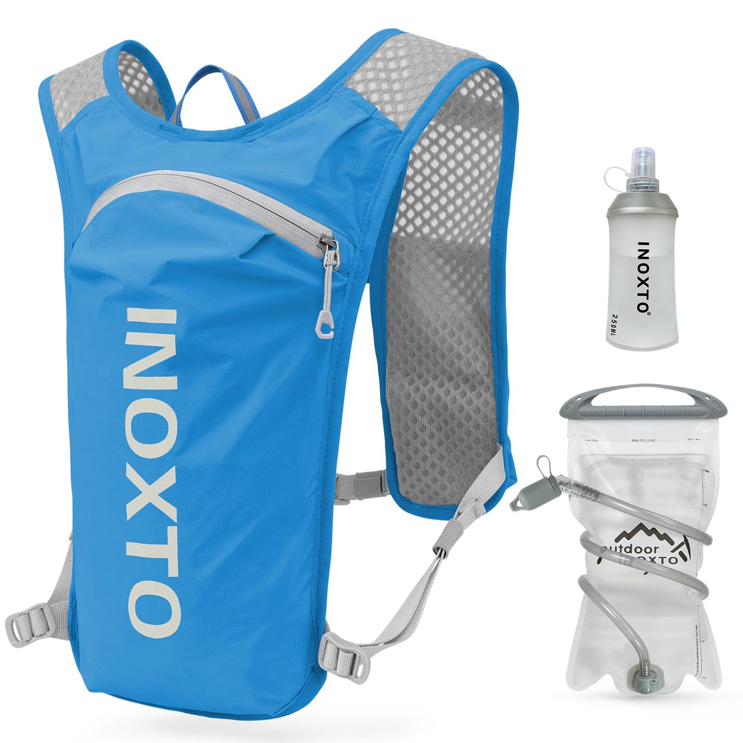 Trinkrucksack mit 1.5l Wasserblase, Saphir Standard