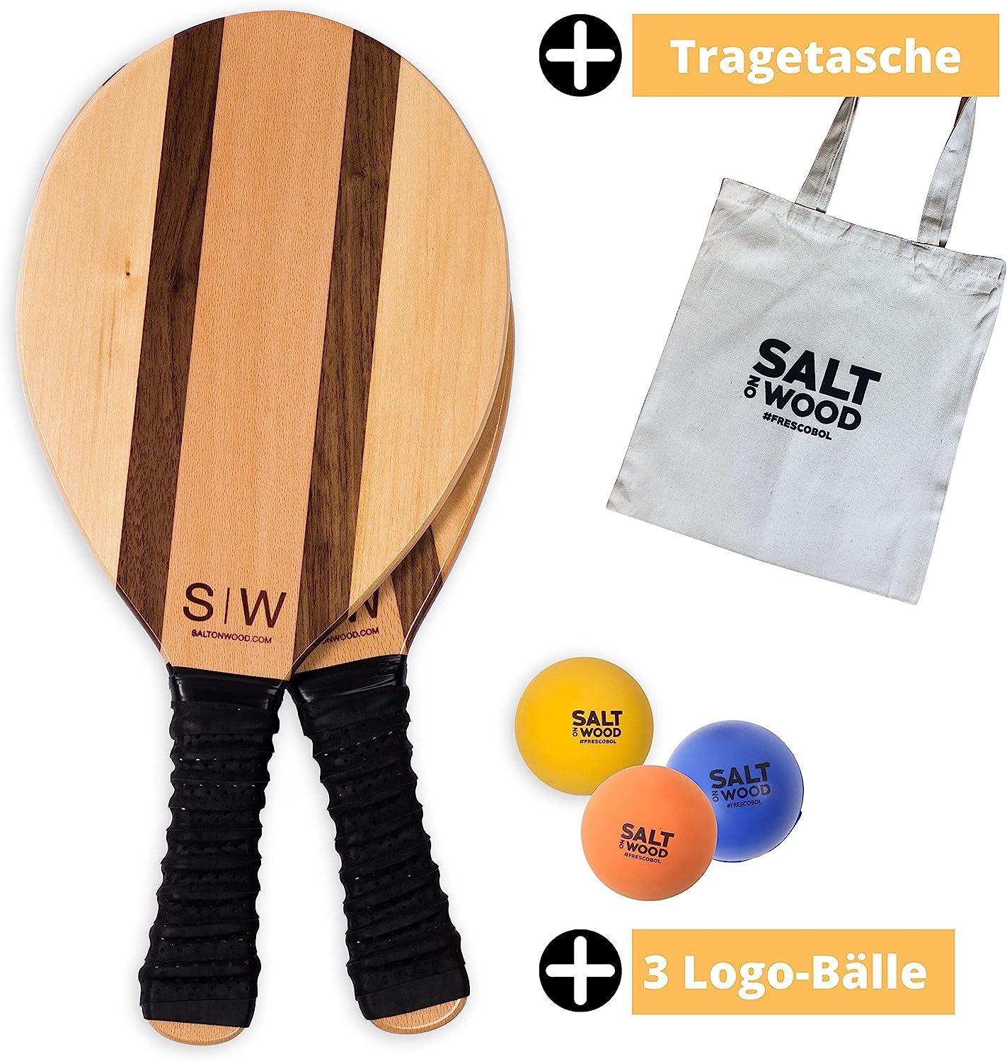 Beachball-Schläger-Set, Schwarz