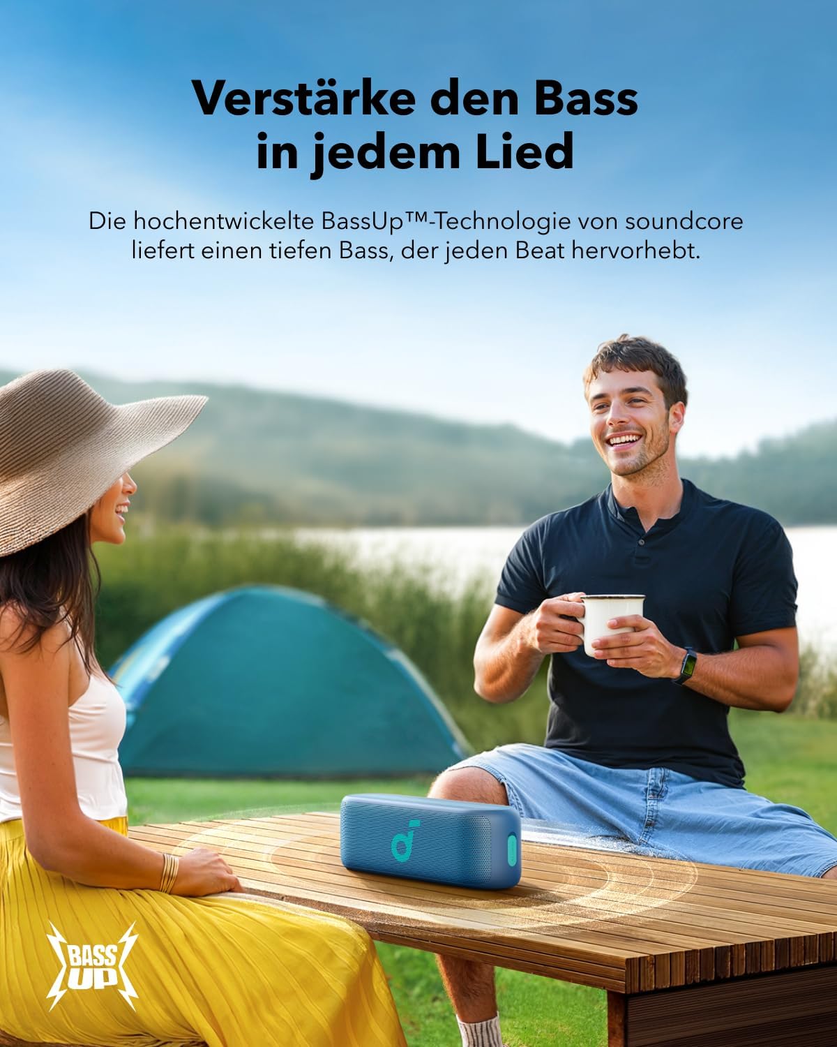 Tragbarer Bluetooth-Lautsprecher, blue