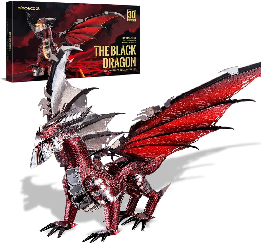 3D-Modellbausatz Schwarzer Drache, Der schwarze Drache