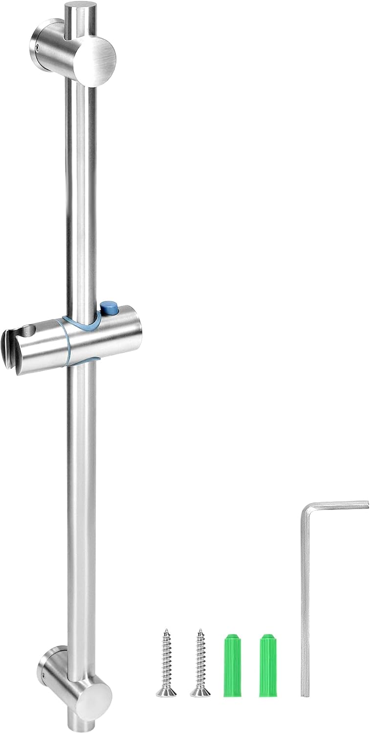 Duschstange mit flexibler Duschkopfhalterung, 66 cm Silber