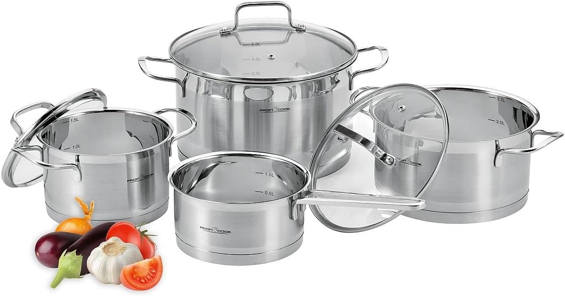 7-teiliges Induktions-Kochtopfset PC-KTS 1224, 7 teiliges Kochtopf Set, Kochtöpfe